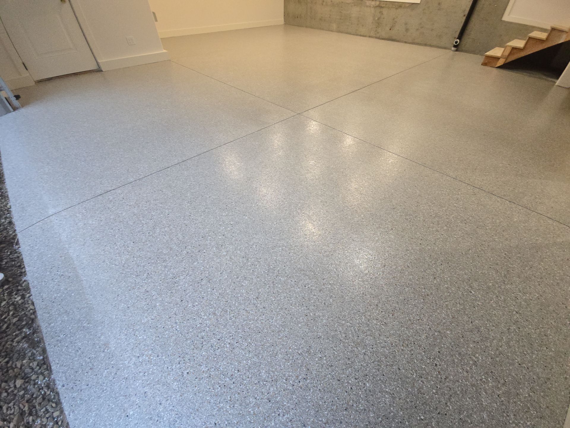 Garage Transformation using Claystone Hybrid by Croc Coatings, LLC
