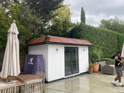 Roof And Render Clean using Honda 15lpm Low Pressure Washing Machine