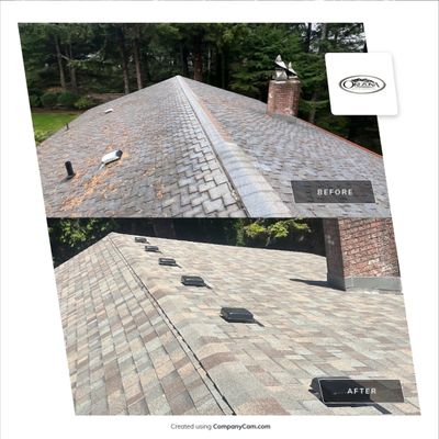 Residential Roofing Installation using Malarkey Highlander with GAF 60mil TPO