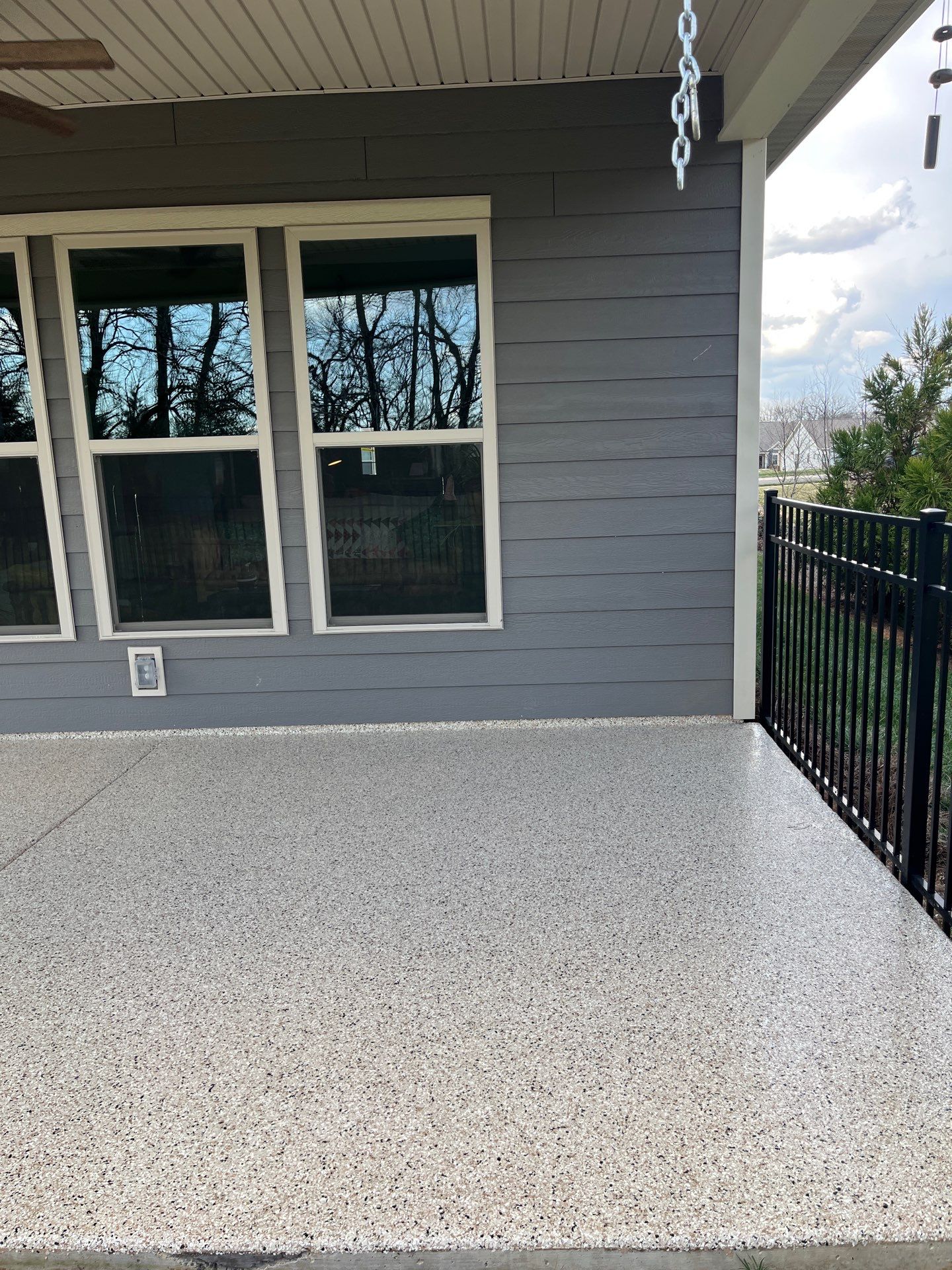 Patio Floor Coating using Shoreline by My Garage Floor Guys