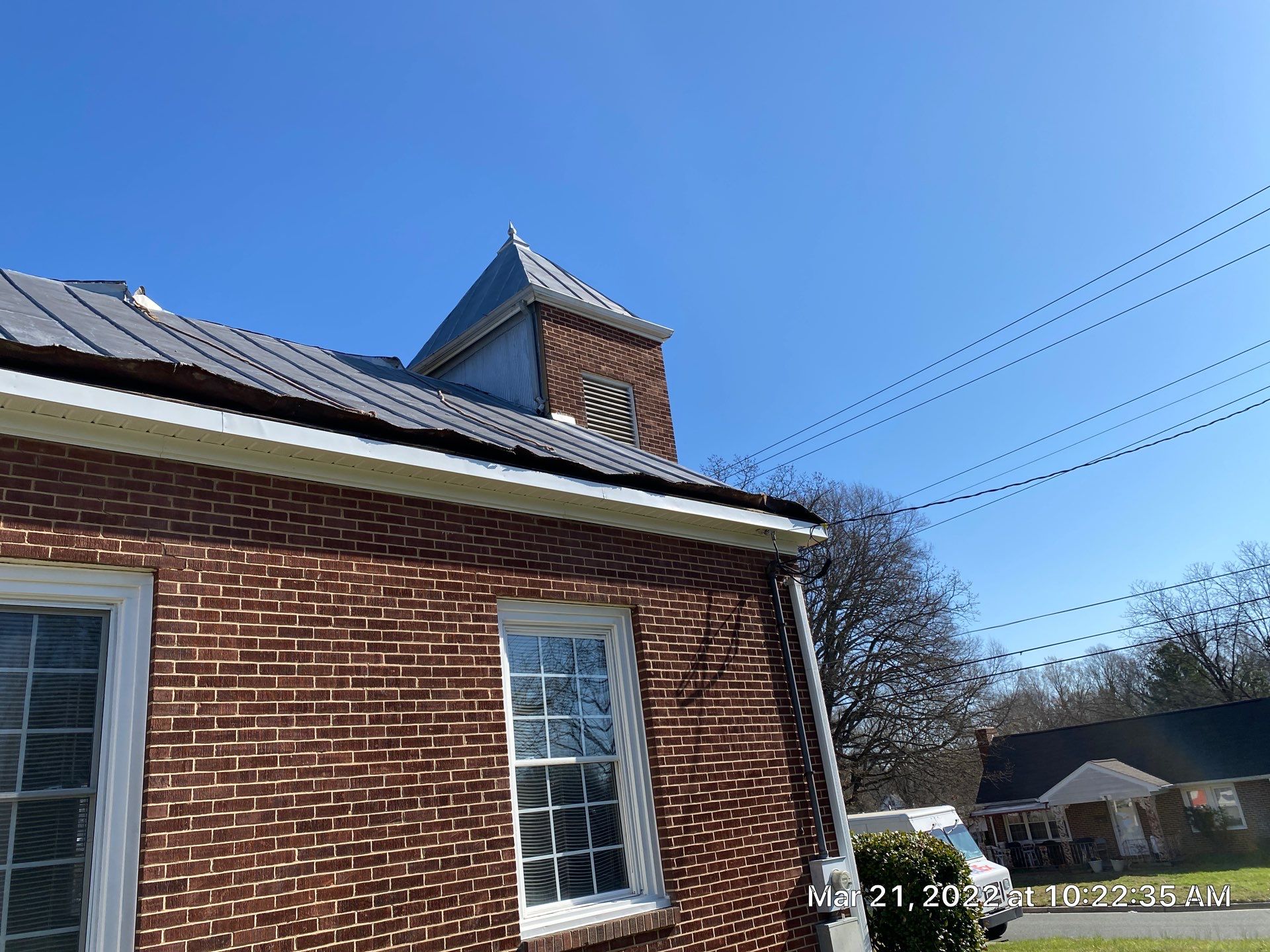 Primitive Baptist Church using Standing Seam Metal by Just In Time Roofing and Restoration