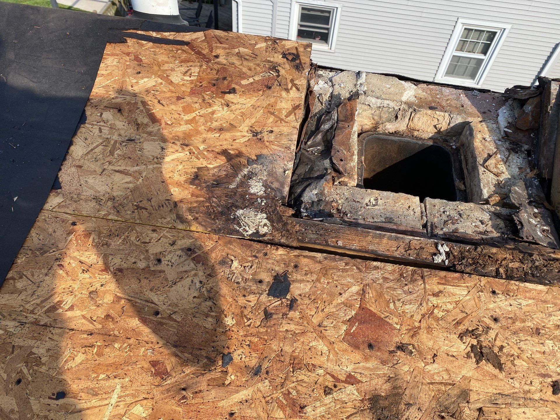 Roof Repair After Chimney Removal by Gellings Roofing & Siding
