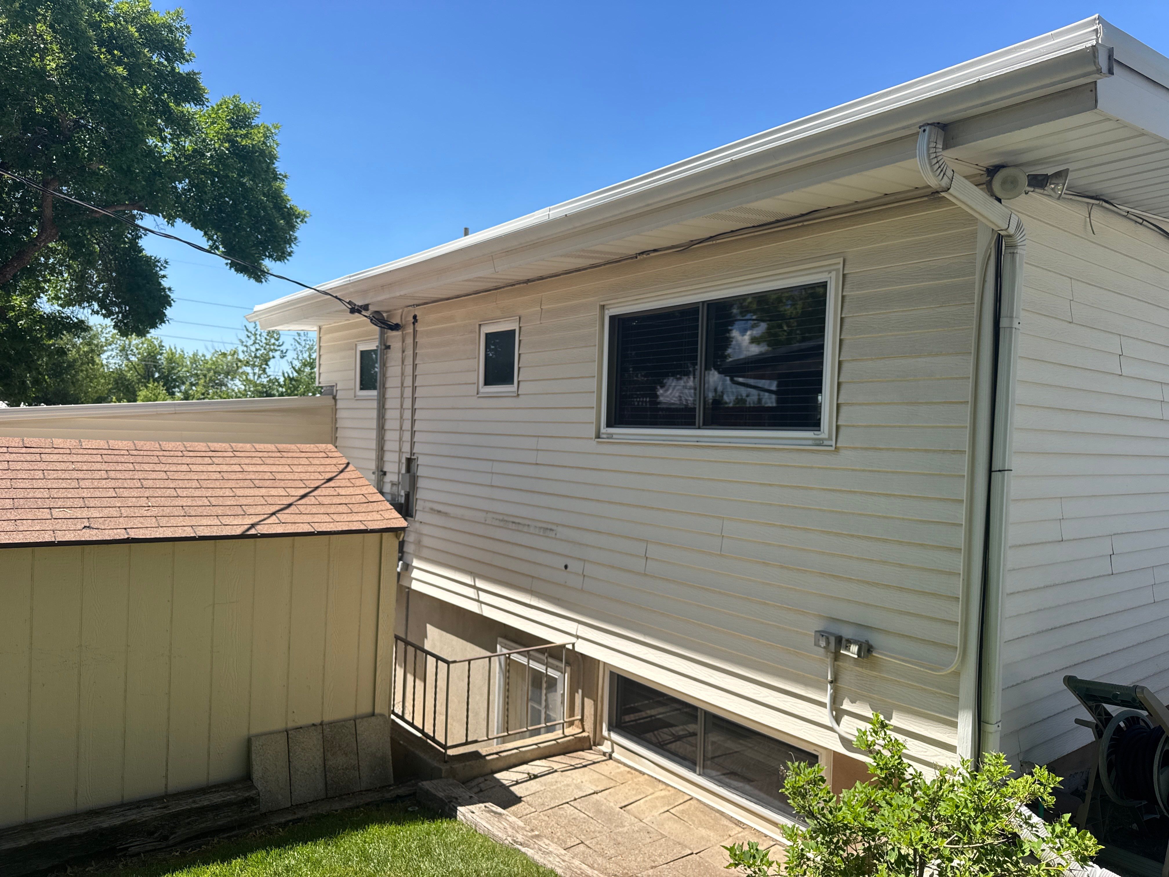 Salt Lake City | Targeted Vinyl Upgrade & Detached Shed | Arctic White Accents by Ideal Siding Utah