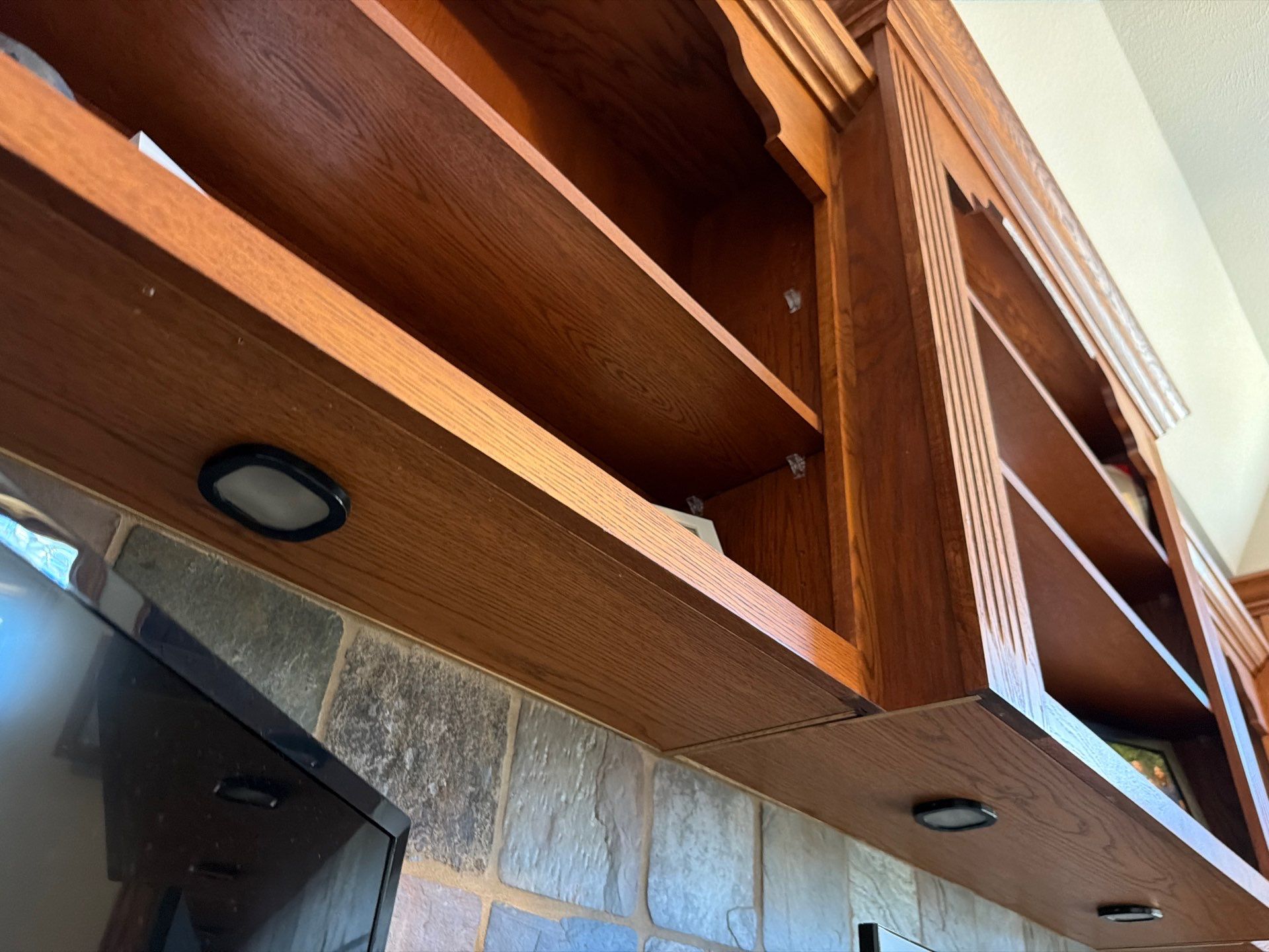 Custom Built-in Cabinetry and Office Desk Painting in Sioux Falls by Select Painting, Coatings & Garage Cabinets