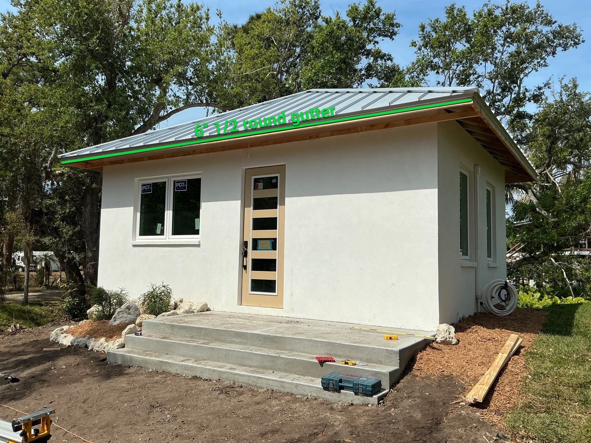 Half-Round Aluminum Gutters in Nokomis FL by Gutter Professors