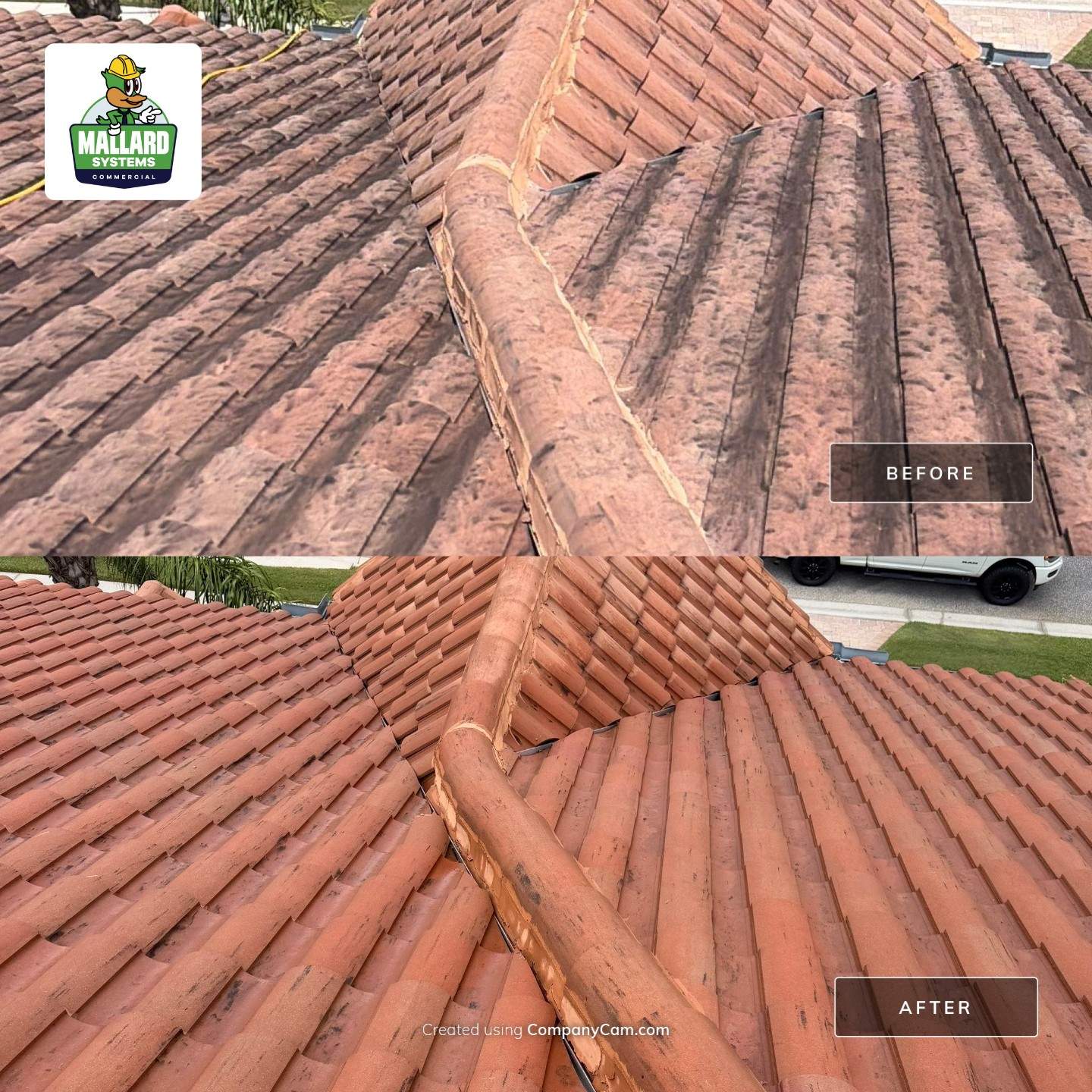 Tile Roof Cleaning and Exterior Soft Wash in Oviedo by Mallard Systems