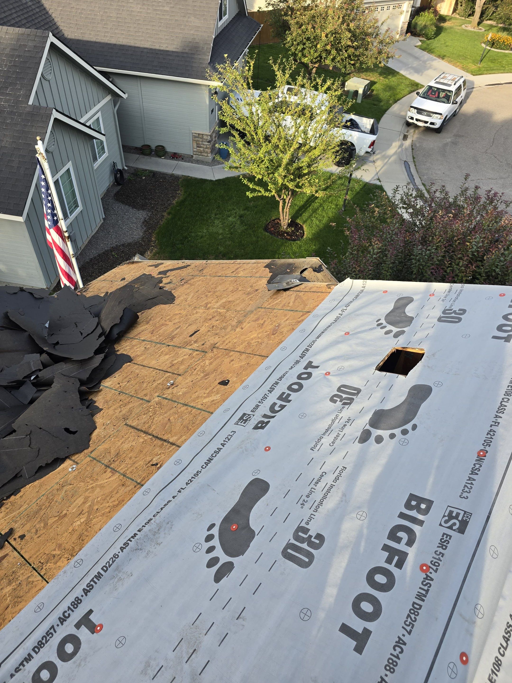Residential Roof Replacement and Attic Structural Repair in Eagle by Olive Roofing