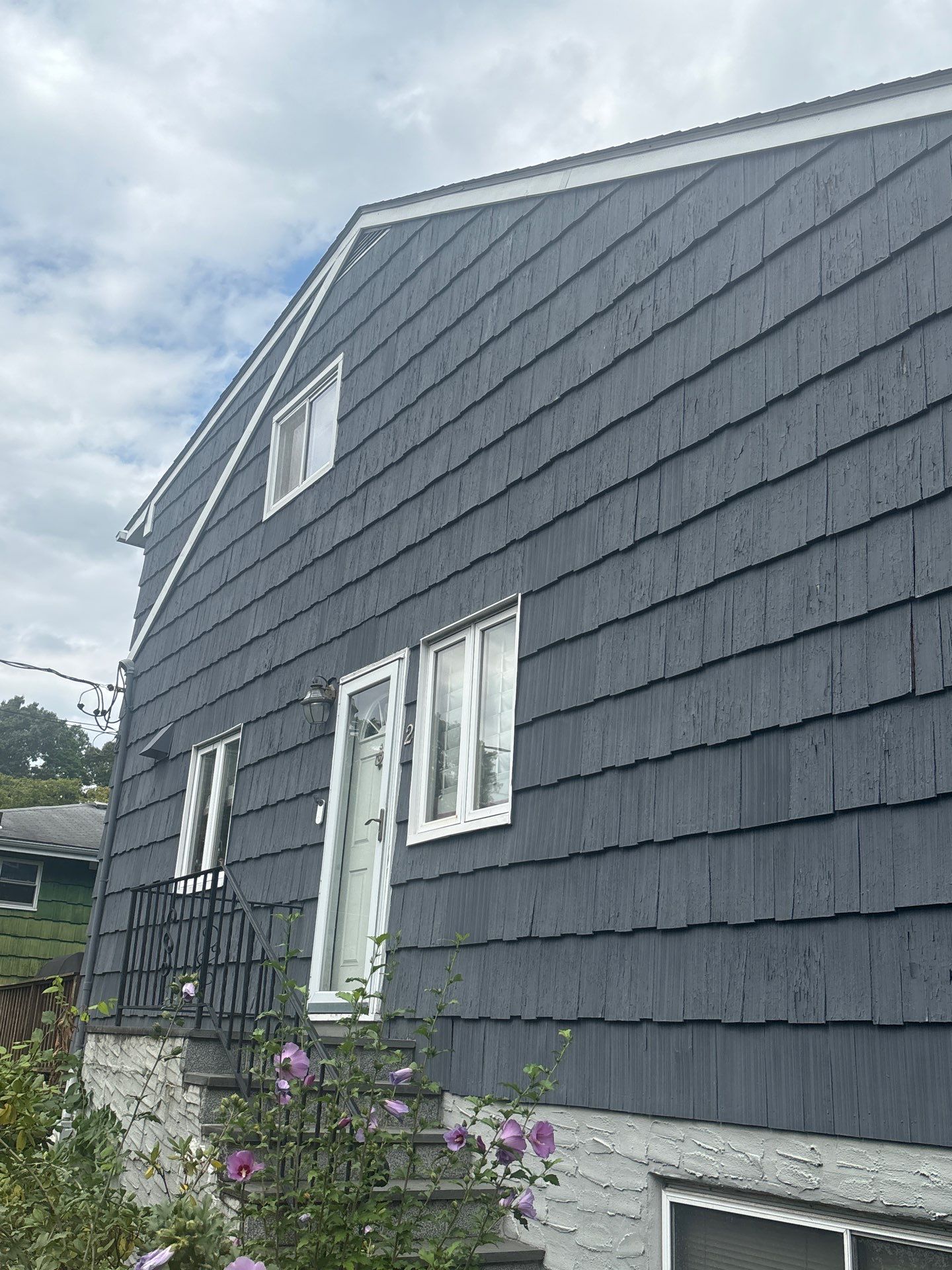 James Hardie Slate Blue Shake in Larchmont, NY by Ideal Siding - Westchester
