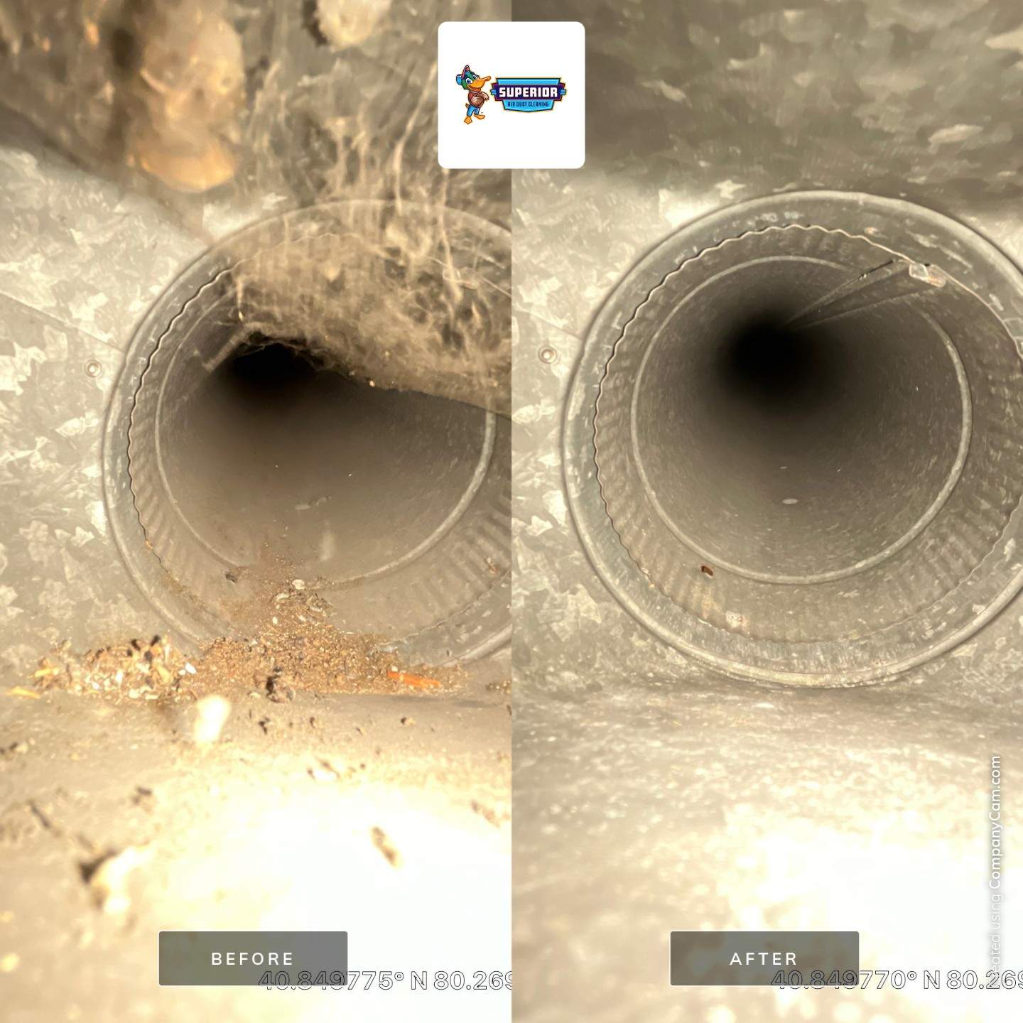 Air Duct Cleaning With a Vacuum Truck in Ellwood City, PA by Superior Air Duct Cleaning