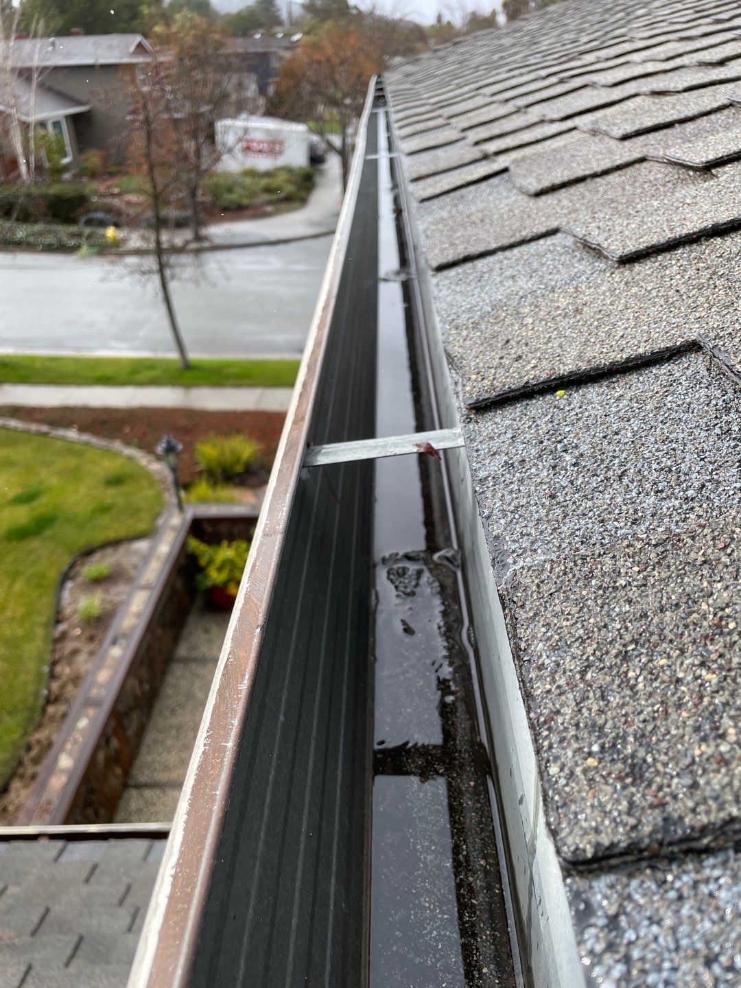 San Jose Gutter Cleaning on a 2 story home by All One Solar Shine