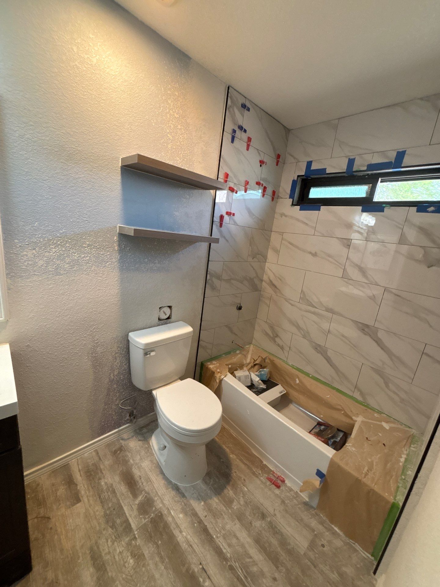 Bathroom Remodel with New Shower and Vanity by SC Remodeling