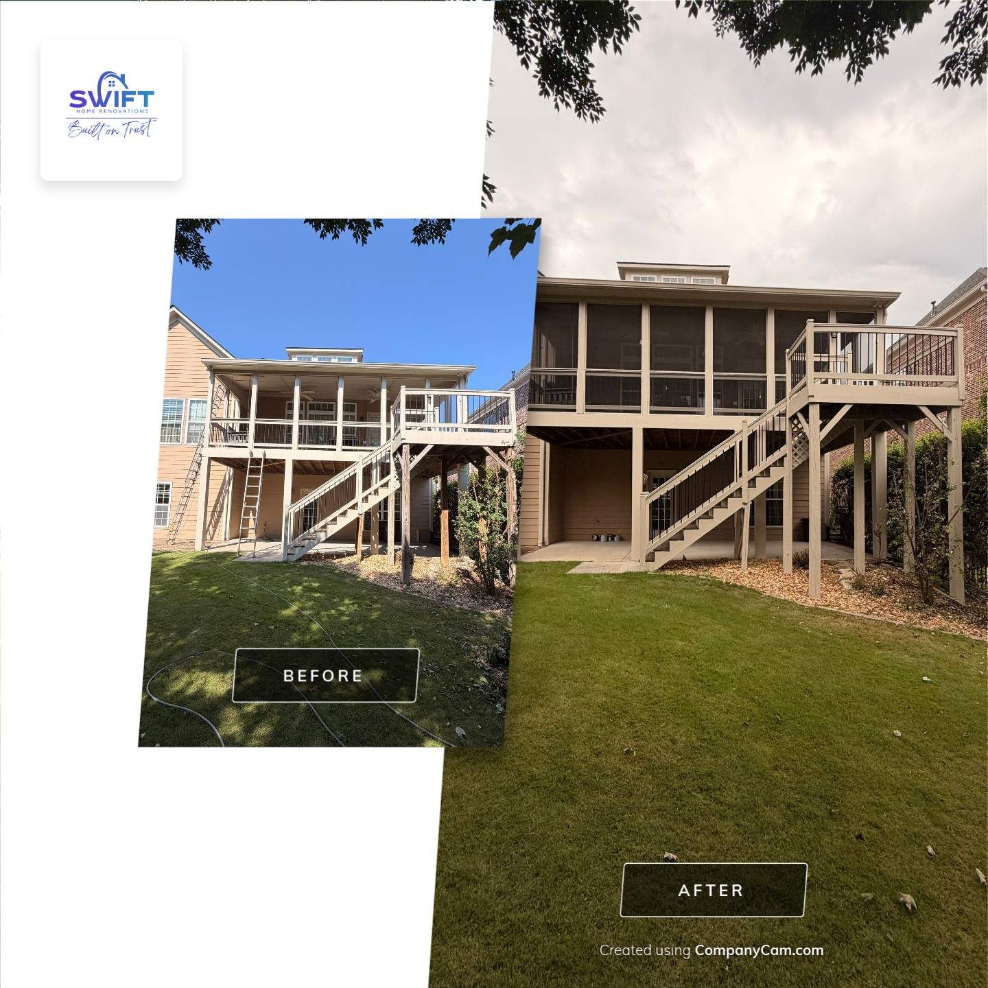 Complete Exterior Home Painting and Porch Refresh in Smyrna by Swift Home Renovations 
