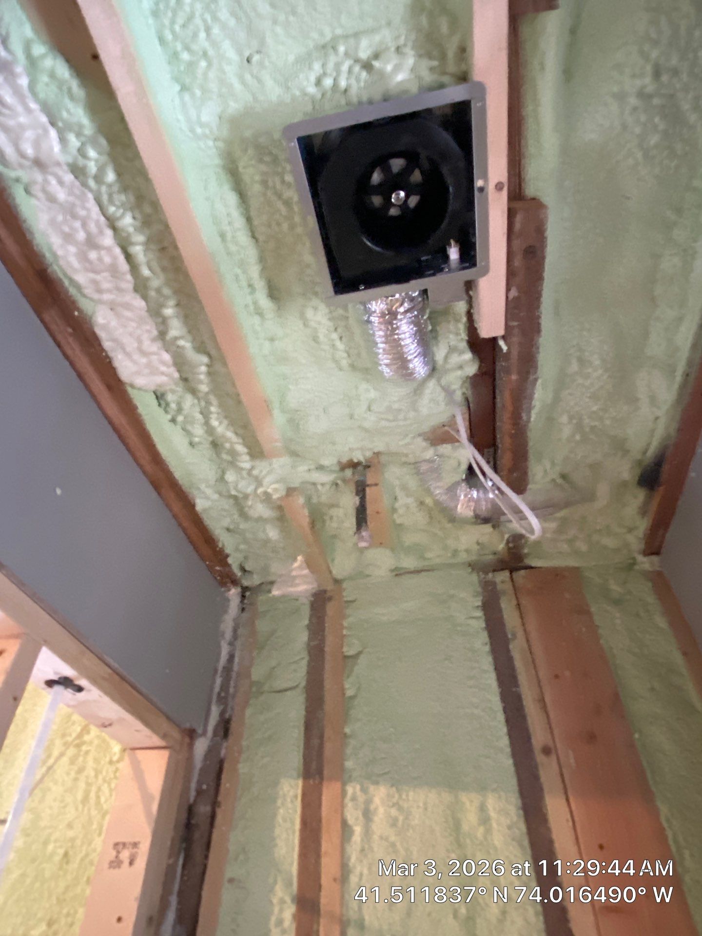 Attic Insulation using open cell spray foam by NYS Foam & Energy
