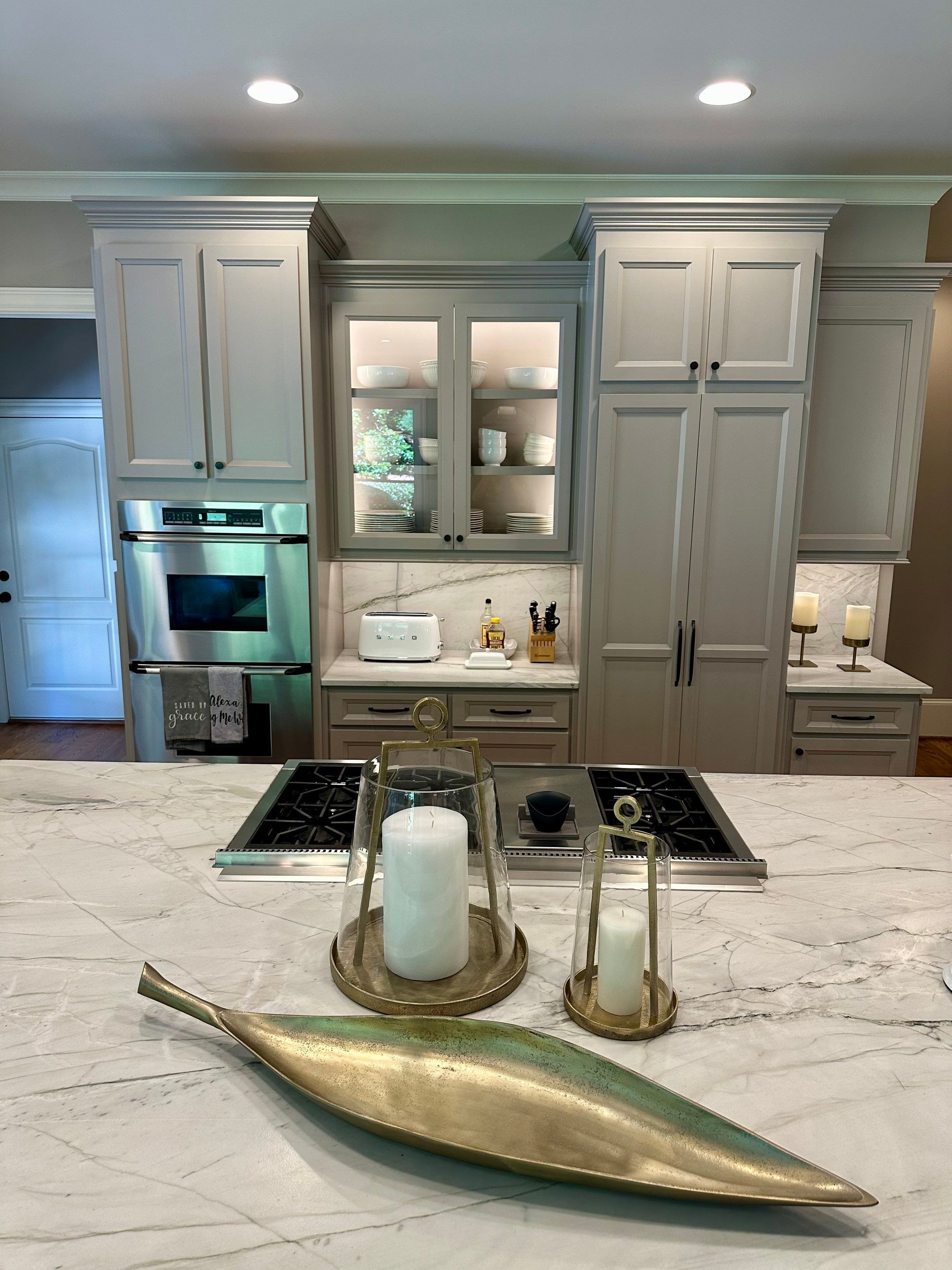 Cabinet Transformation – Kitchen & Living Room by Atlanta's Paint Doctor