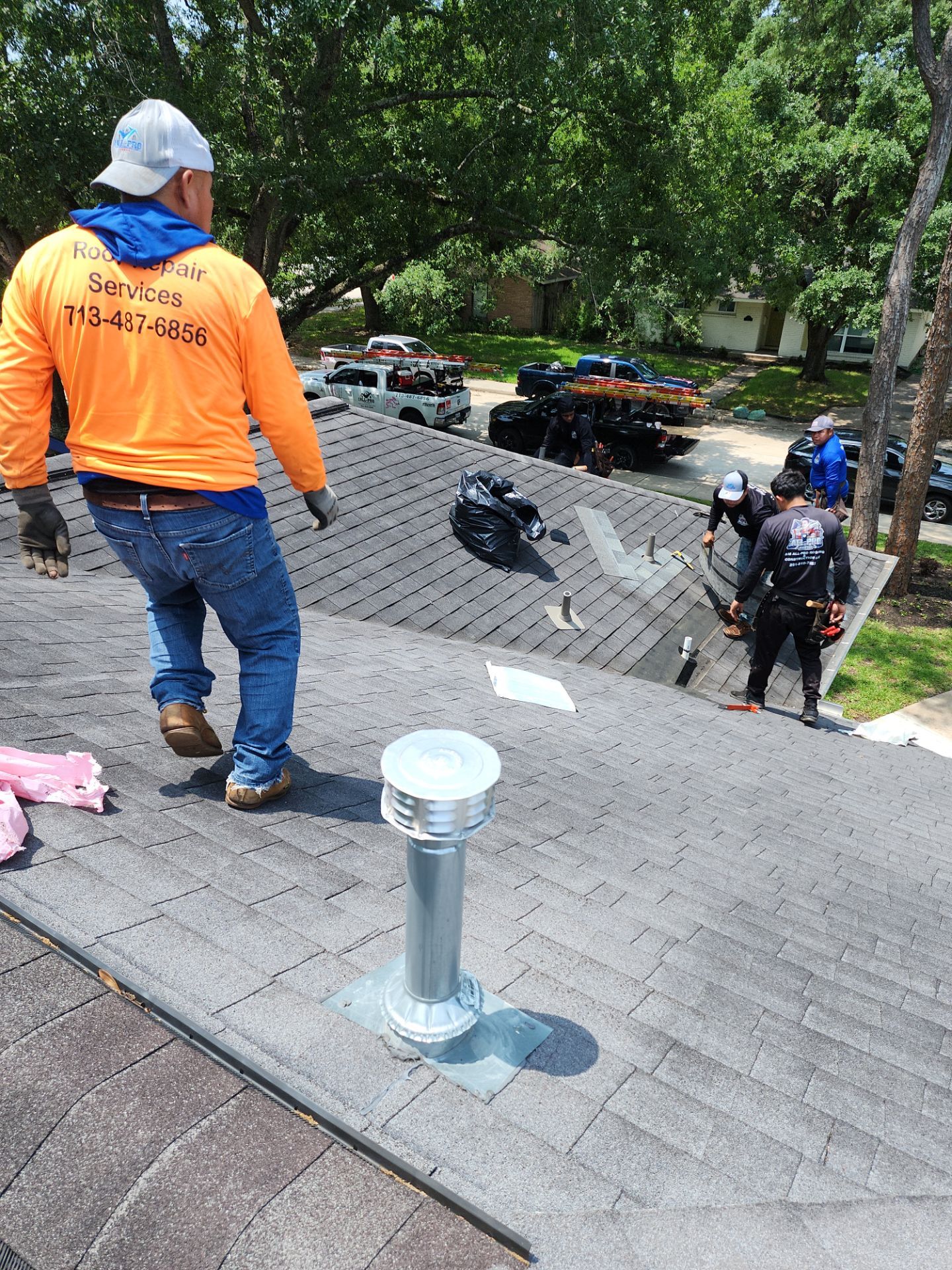 Hail Damage using Owen's Corning Duration (Lifetime) Shingles by Roof Repair Company