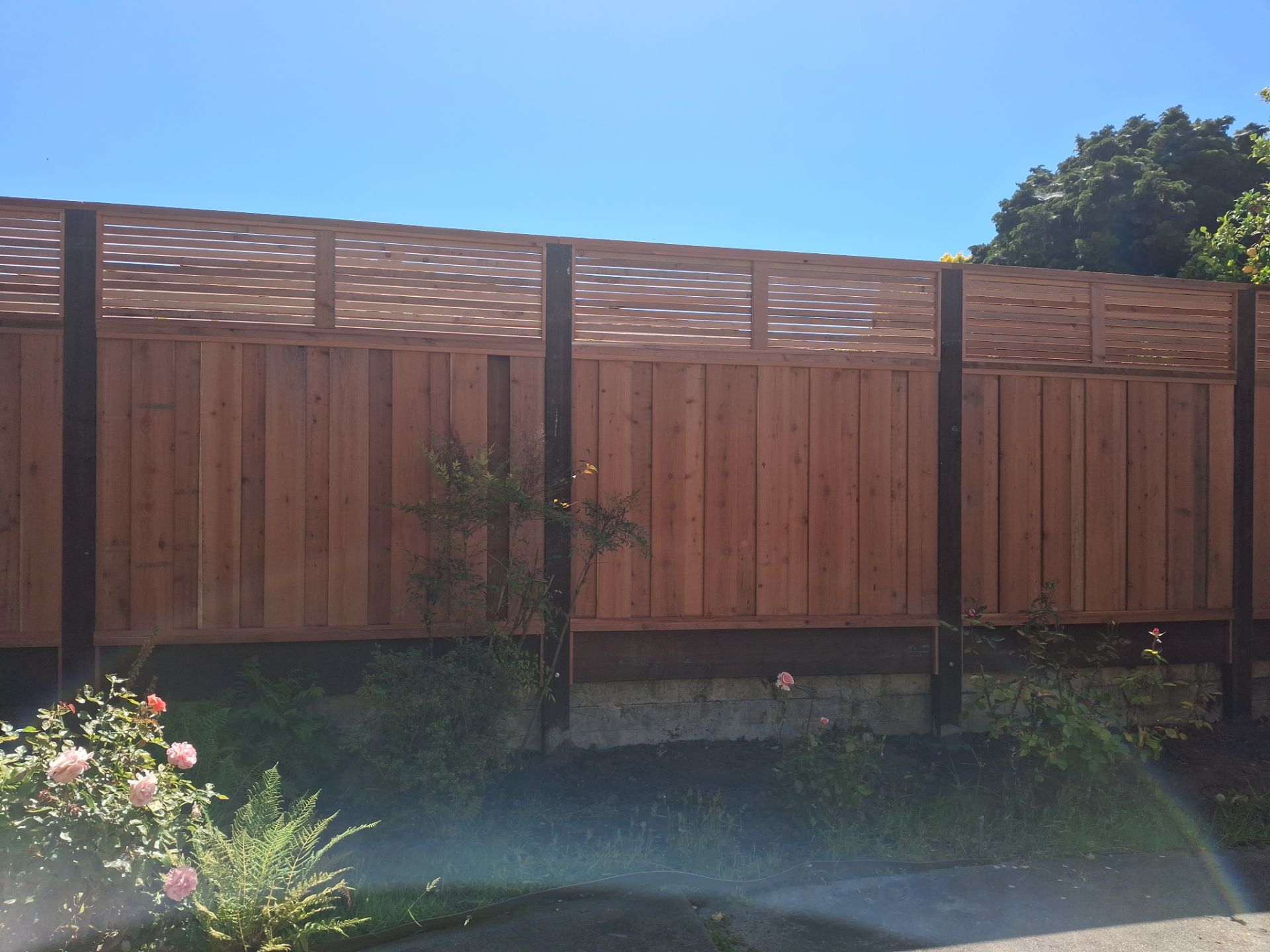 Board on Board With Horizontal Lattice by Fremont Fence Inc