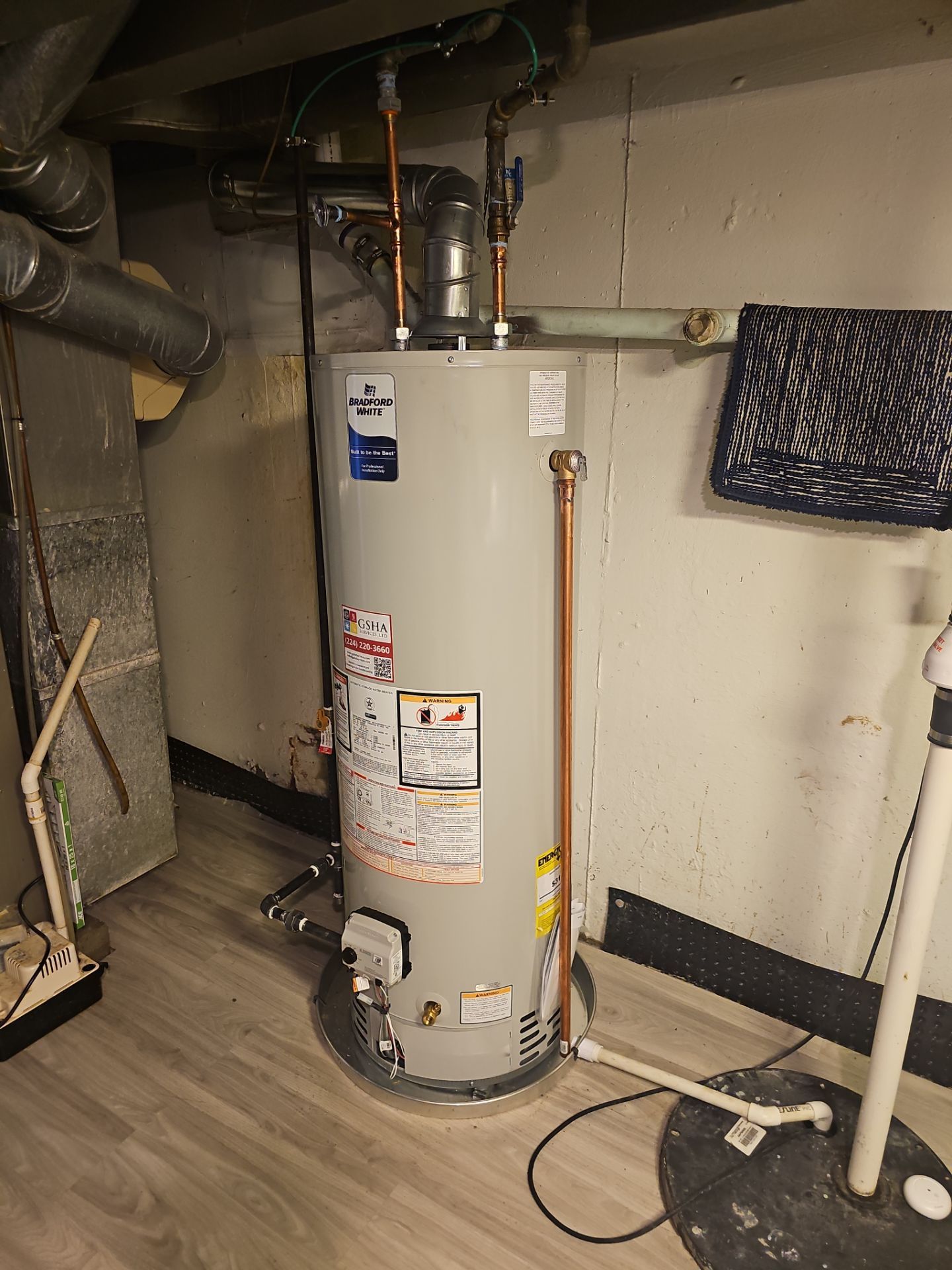 Bradford White Water Heater Installation by GSHA Services LTD