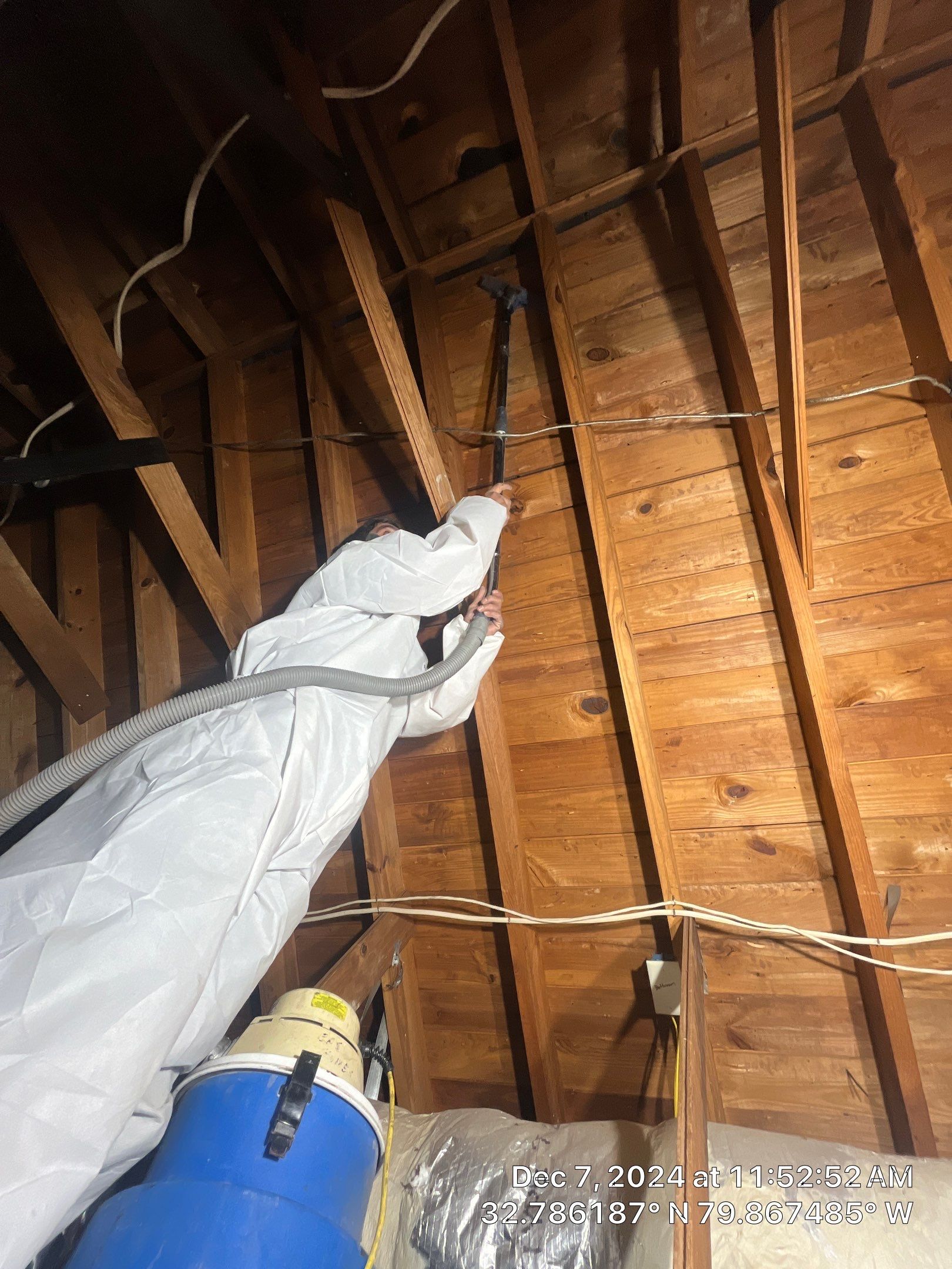 Abatement level clean of non-ACM vermiculite insulation by EAS Environmental, LLC.