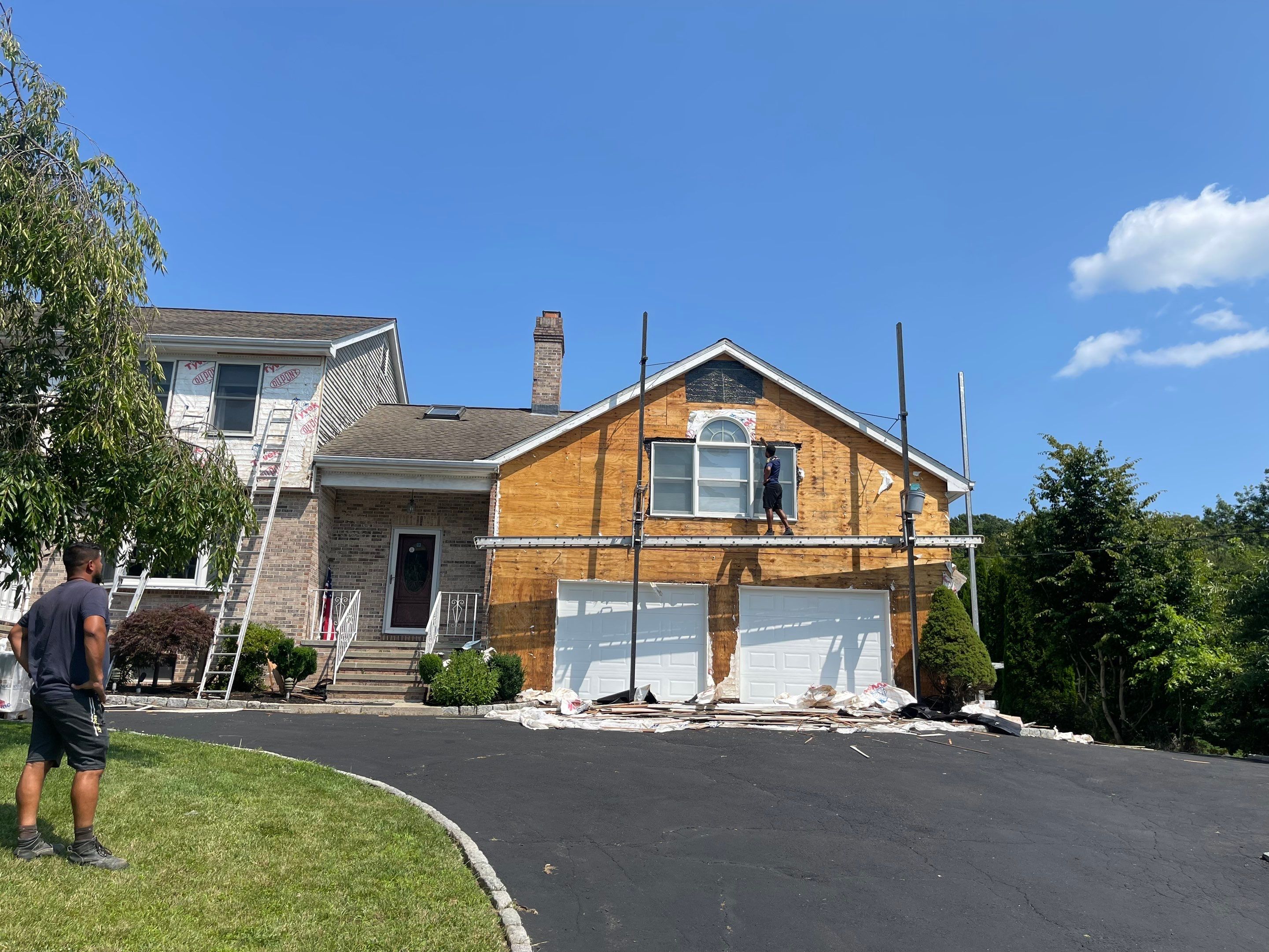 Siding Installation using Mainstreet Colonial & White gutters by A Plus Exterior