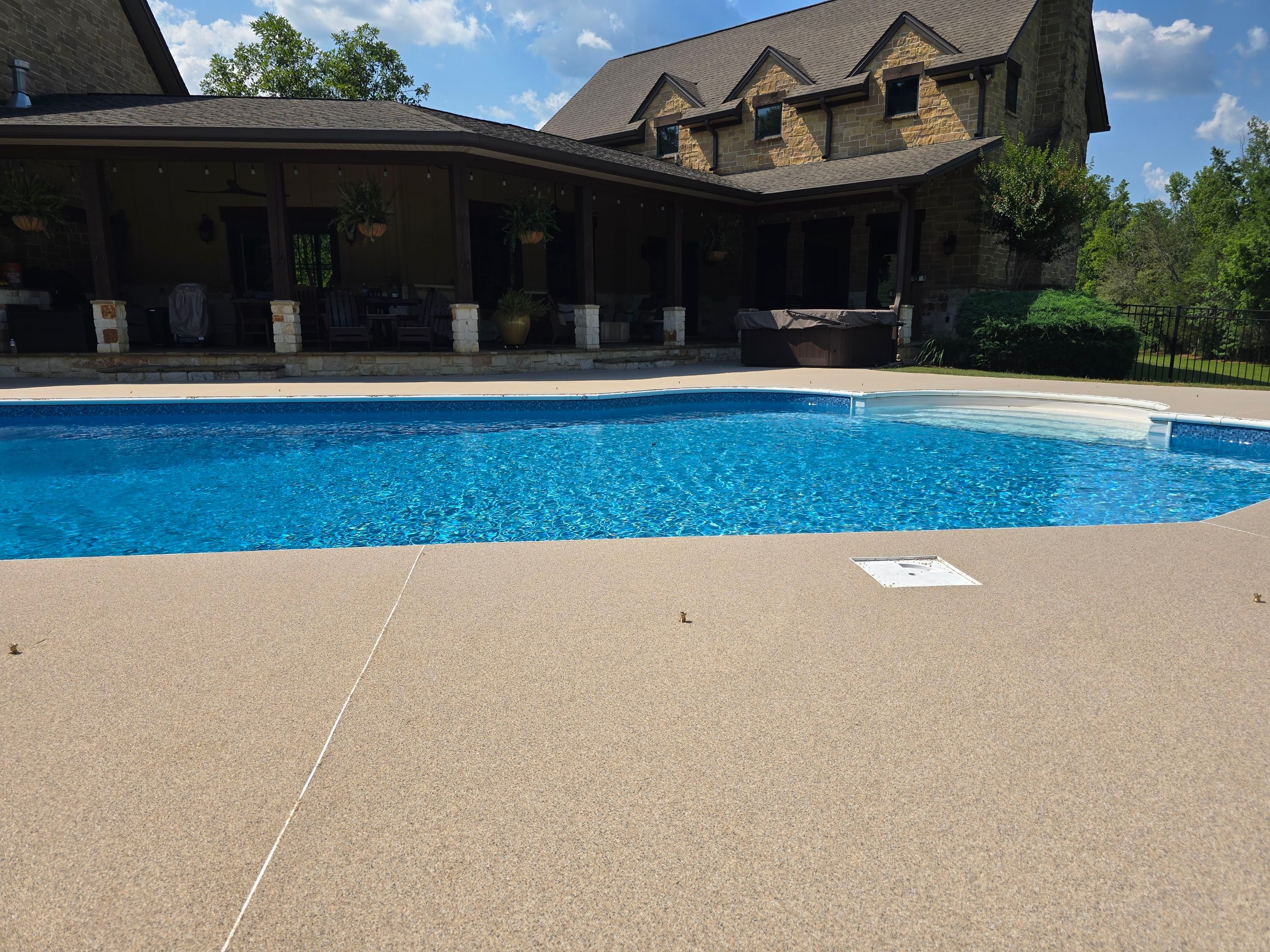 Pool Deck Using Biscuit by Elite Floor Solutions