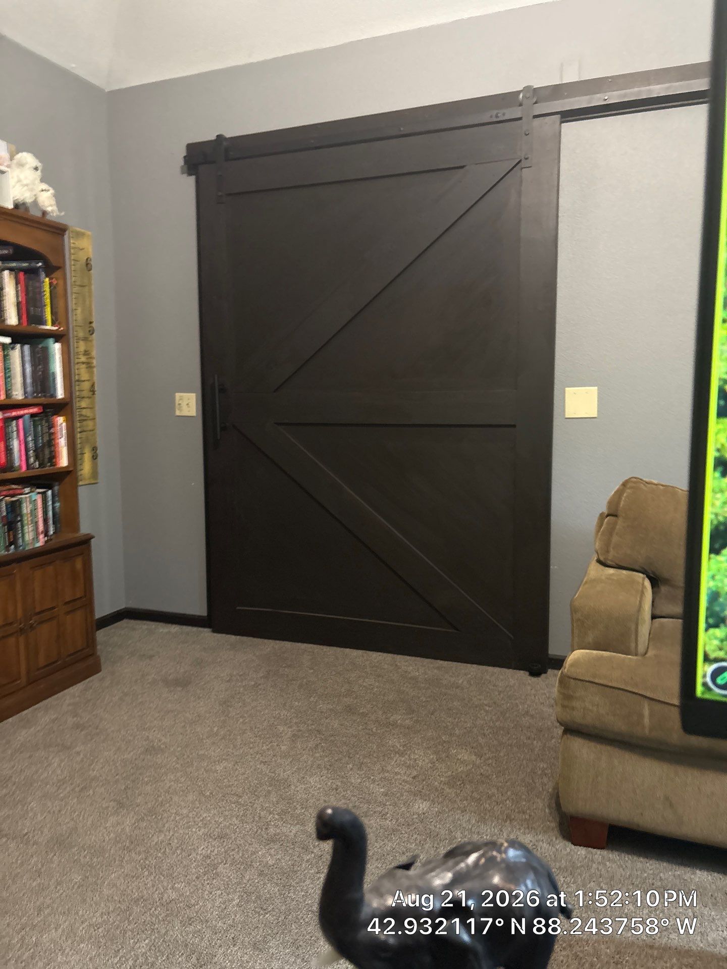 Custom Sliding Barn Door and Ceiling Fan Installation in Waukesha by CompanyCam Sales Demo
