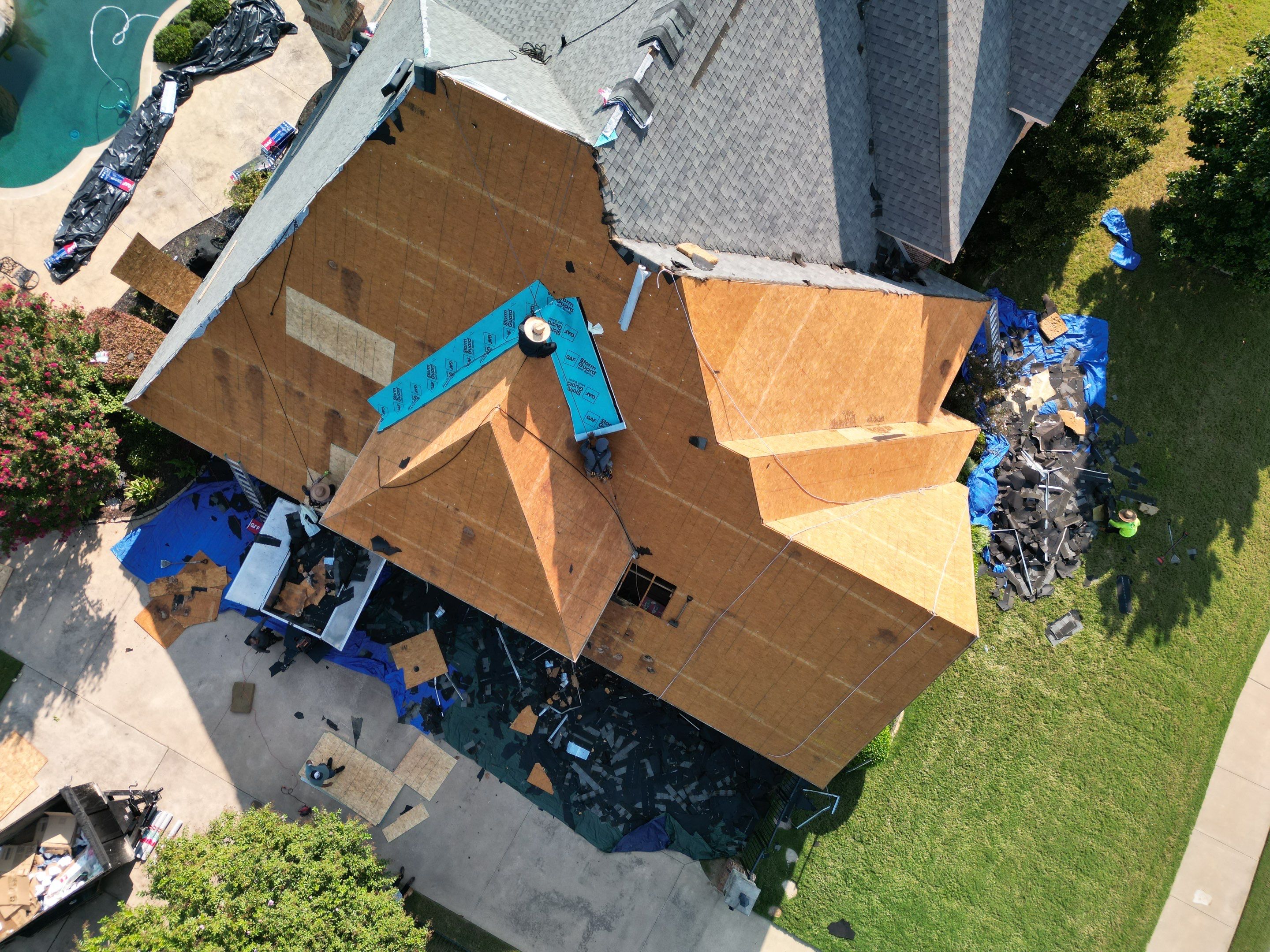 Southlake Texas Estate - Roof, Copper Awning and Gutter Project by First United Roofing & Construction