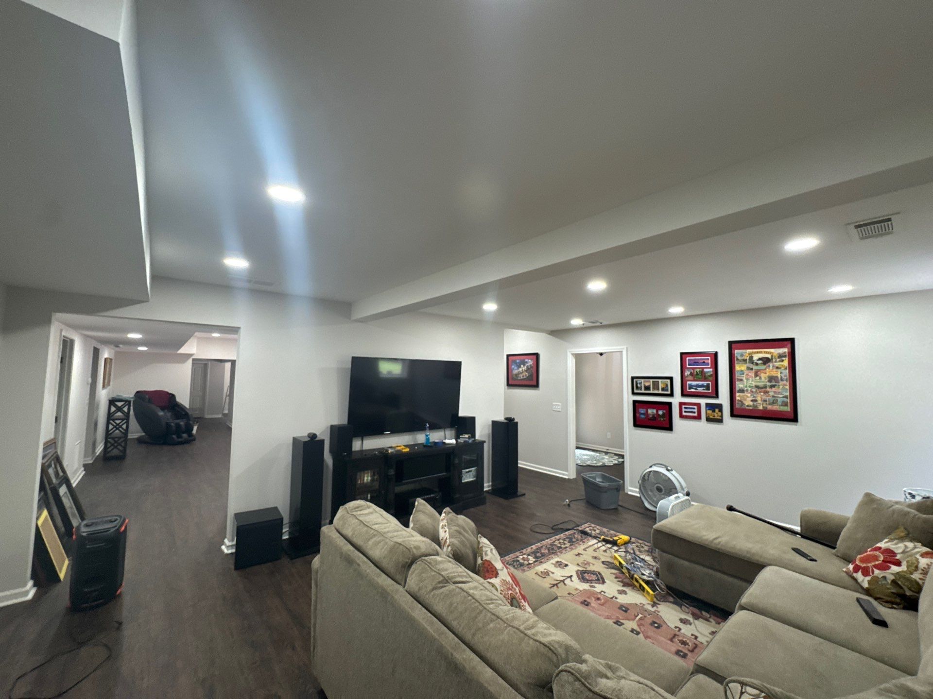 Full Basement Remodel in Powder Springs Featuring Custom Kitchenette by Swift Home Renovations