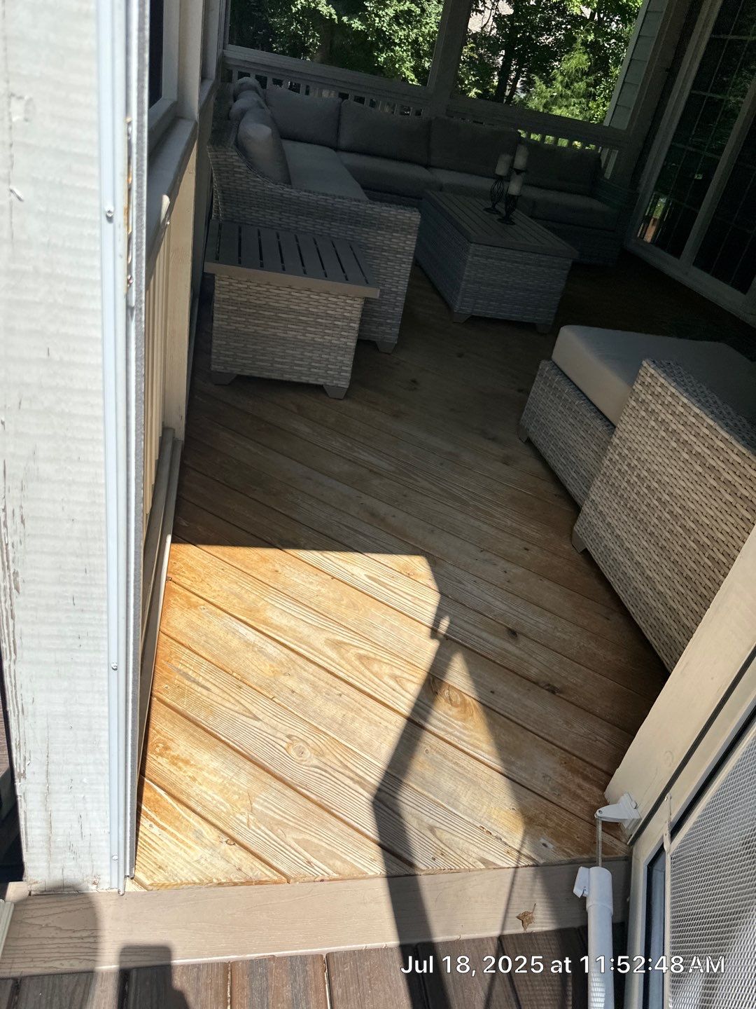 Wood and Concrete Deck using Wood and Concrete Sealant with PolySand by DuraSeal