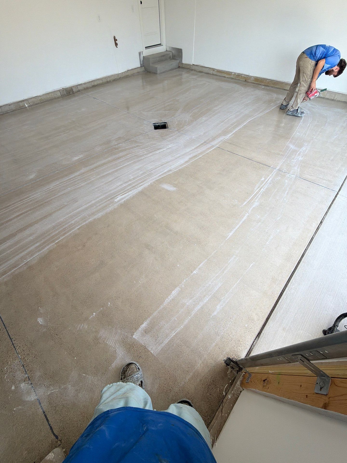 Custom Grey Epoxy Flake Garage Floor Coating in Holland by Gordon Painting