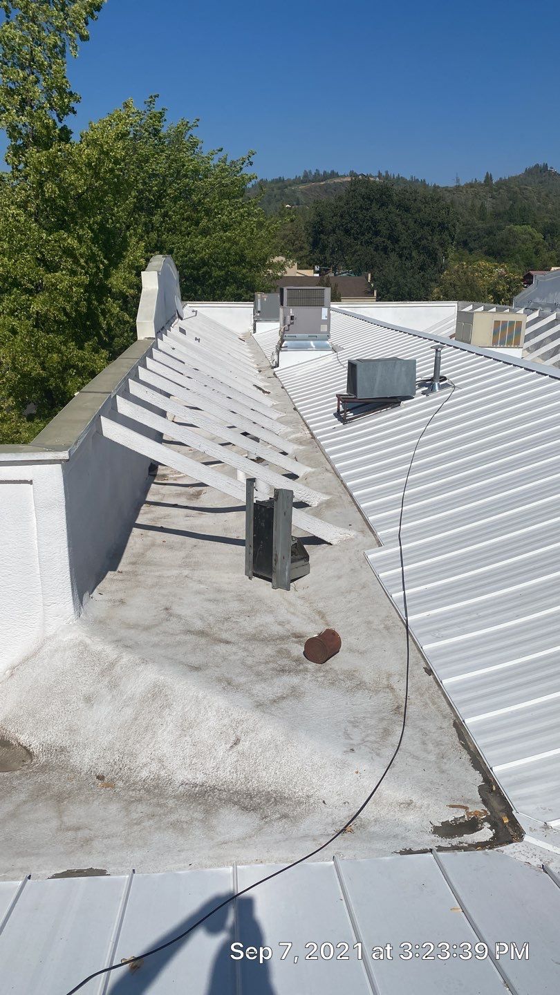 Foam Refurbish using Conklin Benchmark/PUMA XL coatings and spray foam by Straight Edge Roofing Inc