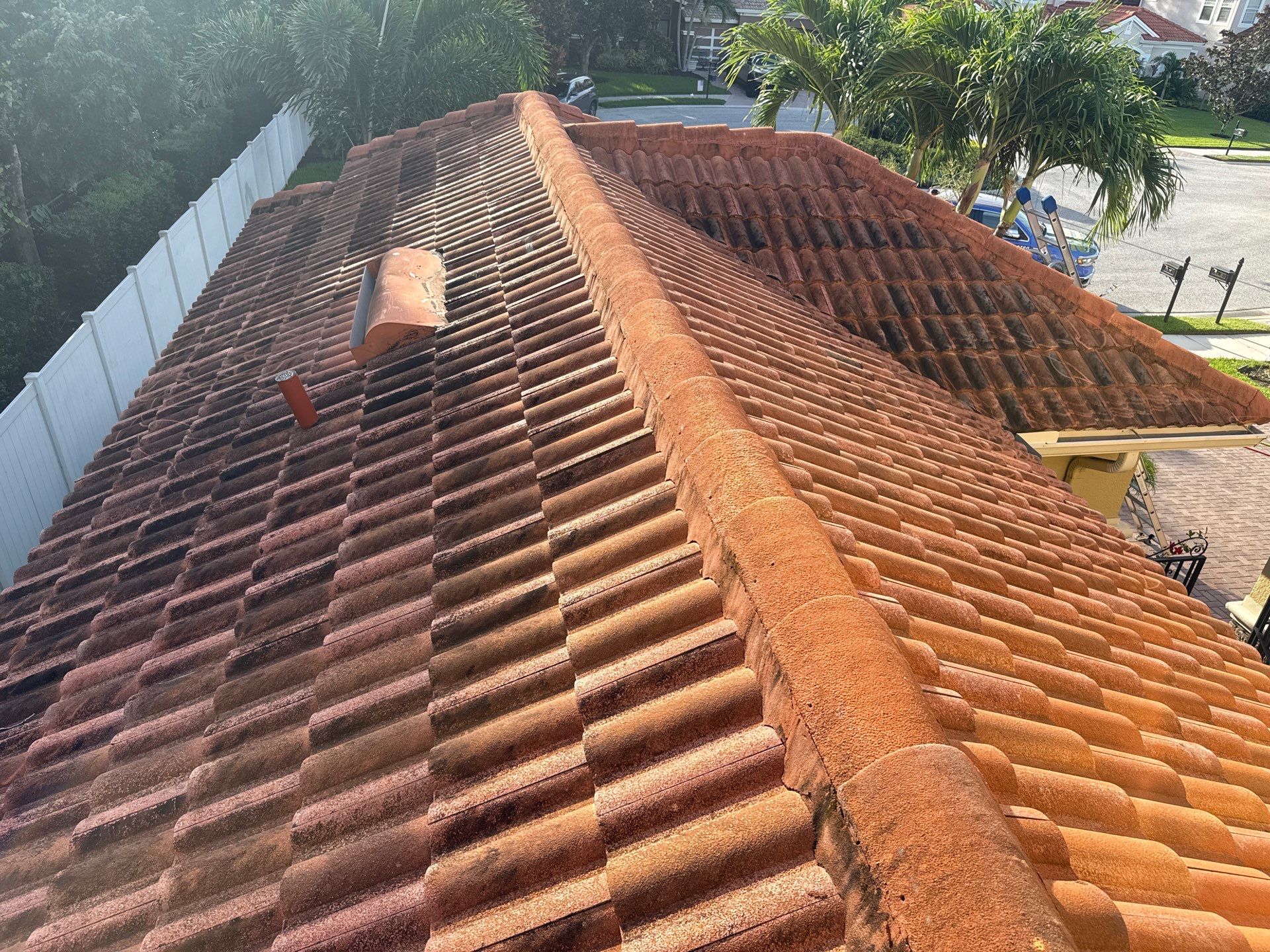 Soft Wash Tile Roof Cleaning in Sonoma Community, Sarasota, FL by Sunshine AquaWash