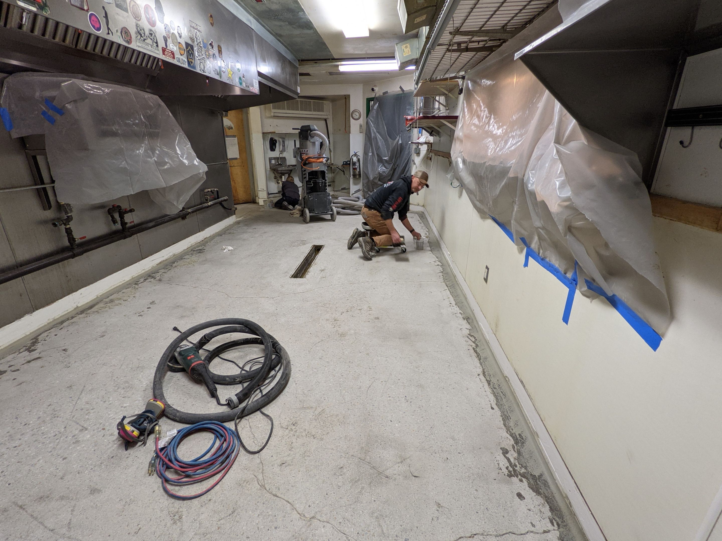 Commercial Floor Transformation using Penntek Evolution System by Croc Coatings, LLC