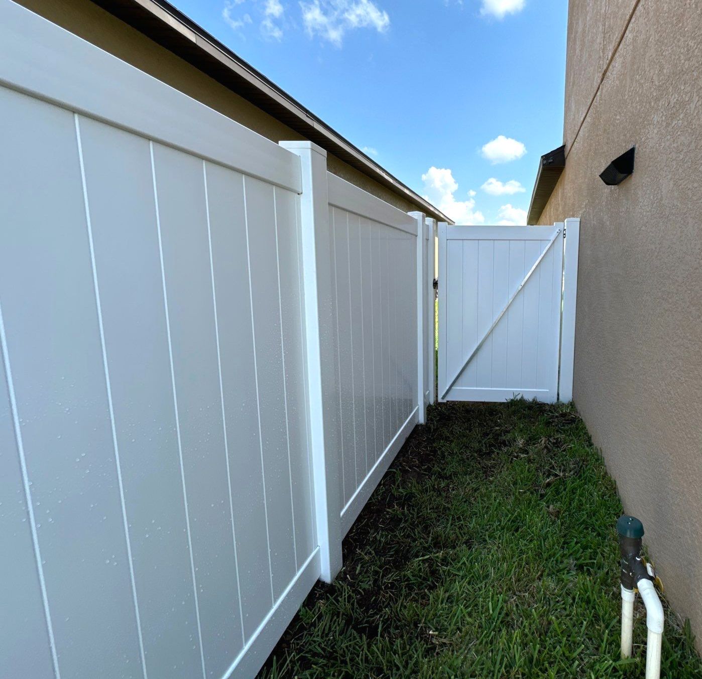 Vinyl Fence Installation using Clearwater Picket Fence and 6Ft White Vinyl Fence  by Asap fence and gates, LLC