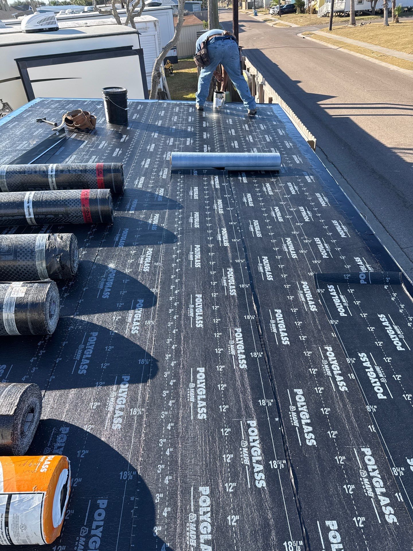 Mustang Island Flat Top by Bayfront Roofing and Construction
