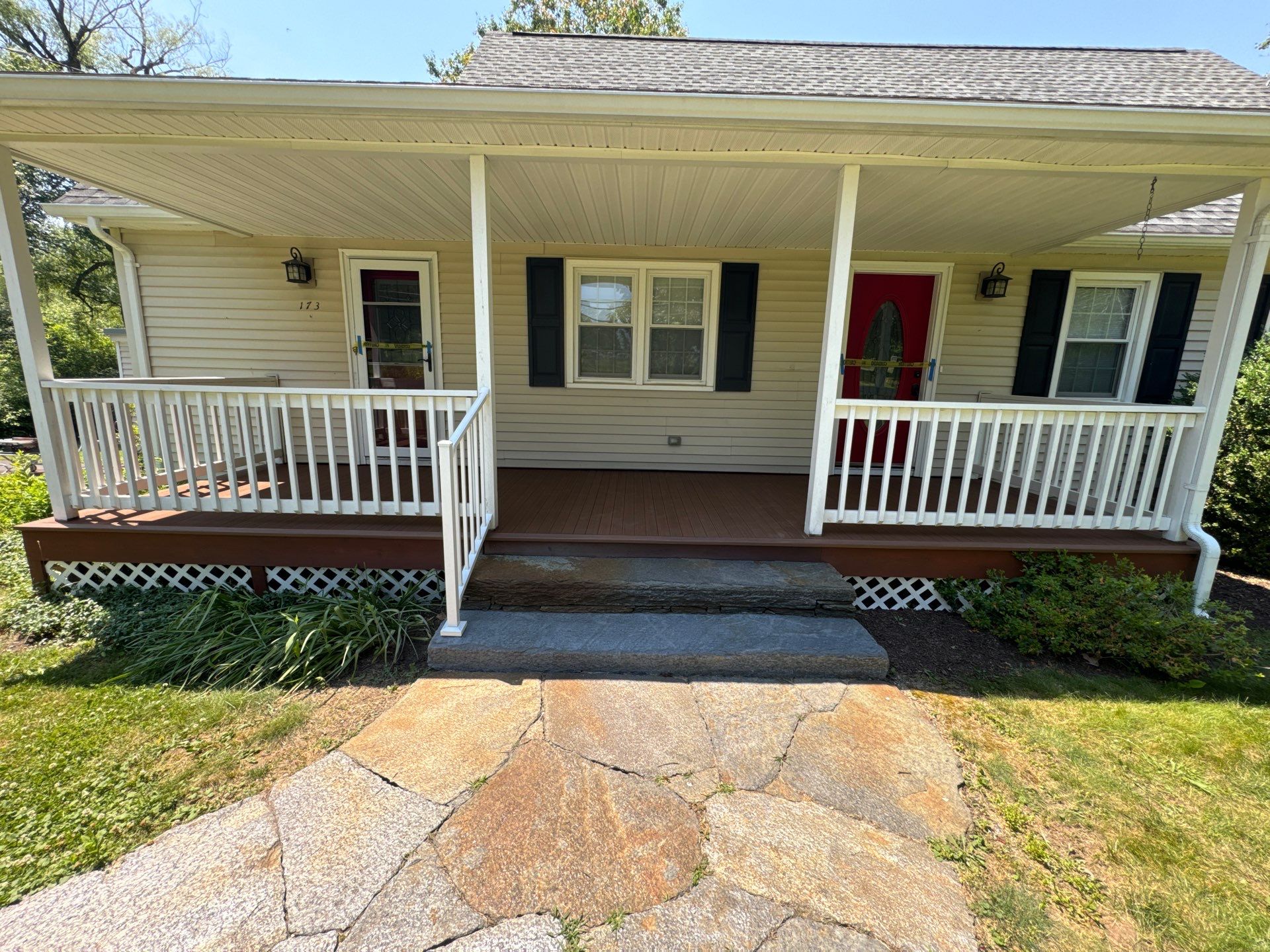 Front Porch Upgrades using TimberTech Advanced PVC Porch Collection by Chagnon Building & Remodeling LLC