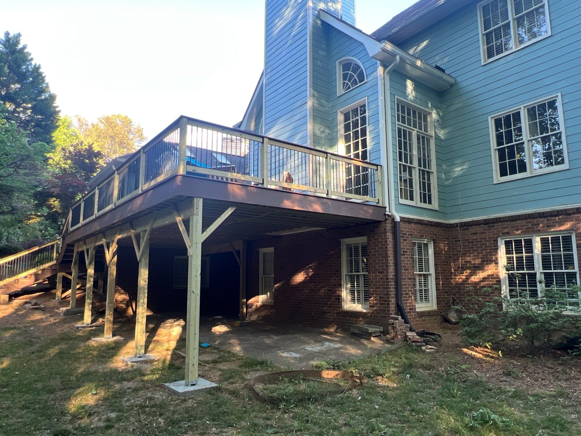 Custom Elevated Composite Deck Installation in Marietta by Swift Home Renovations