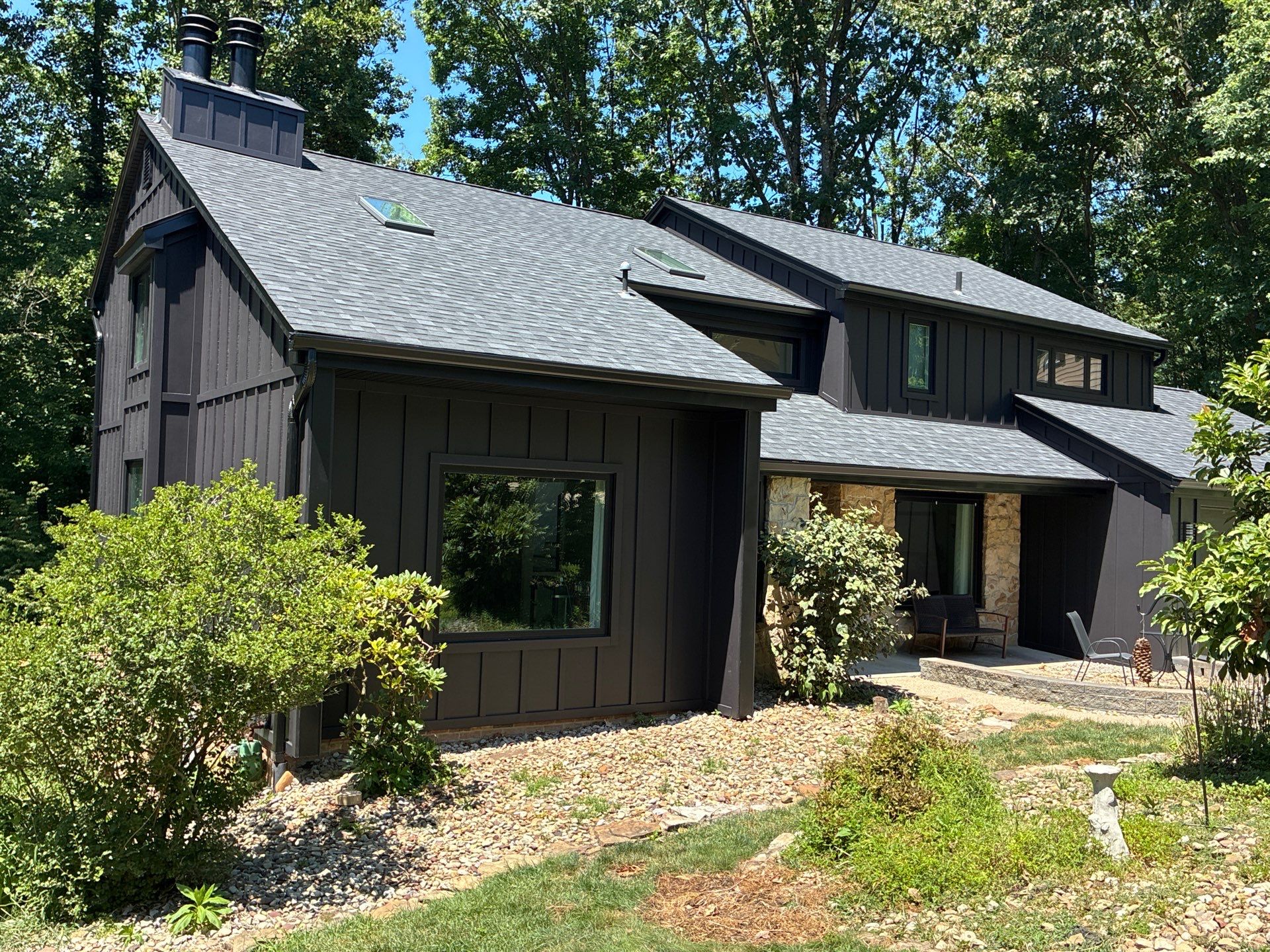 James Hardie Board and Batten Midnight Black Renovation in Wexford by Ideal Siding Pittsburgh