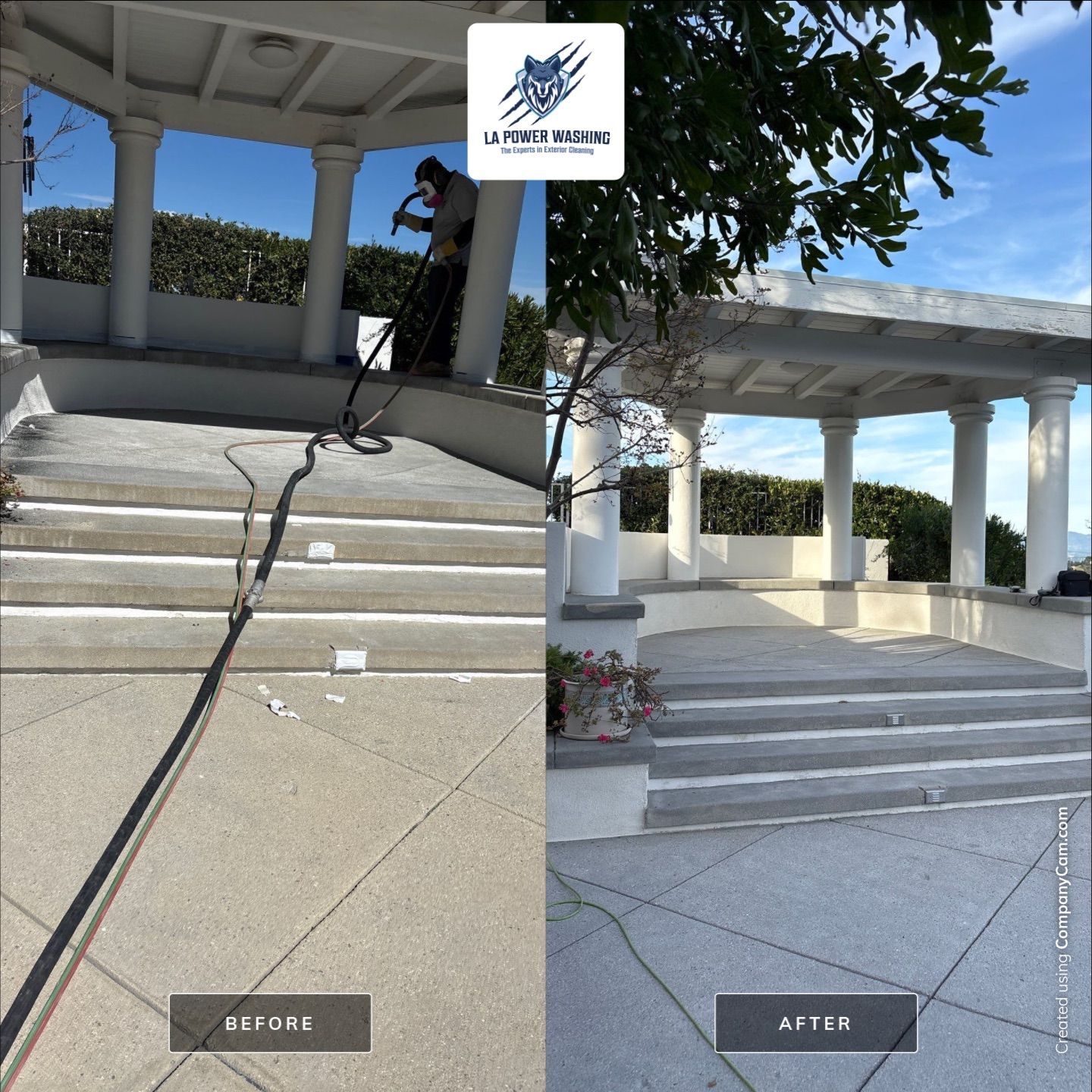 Concrete Cleaning With Sandblasting & Sealing  by La Power Washing Inc 