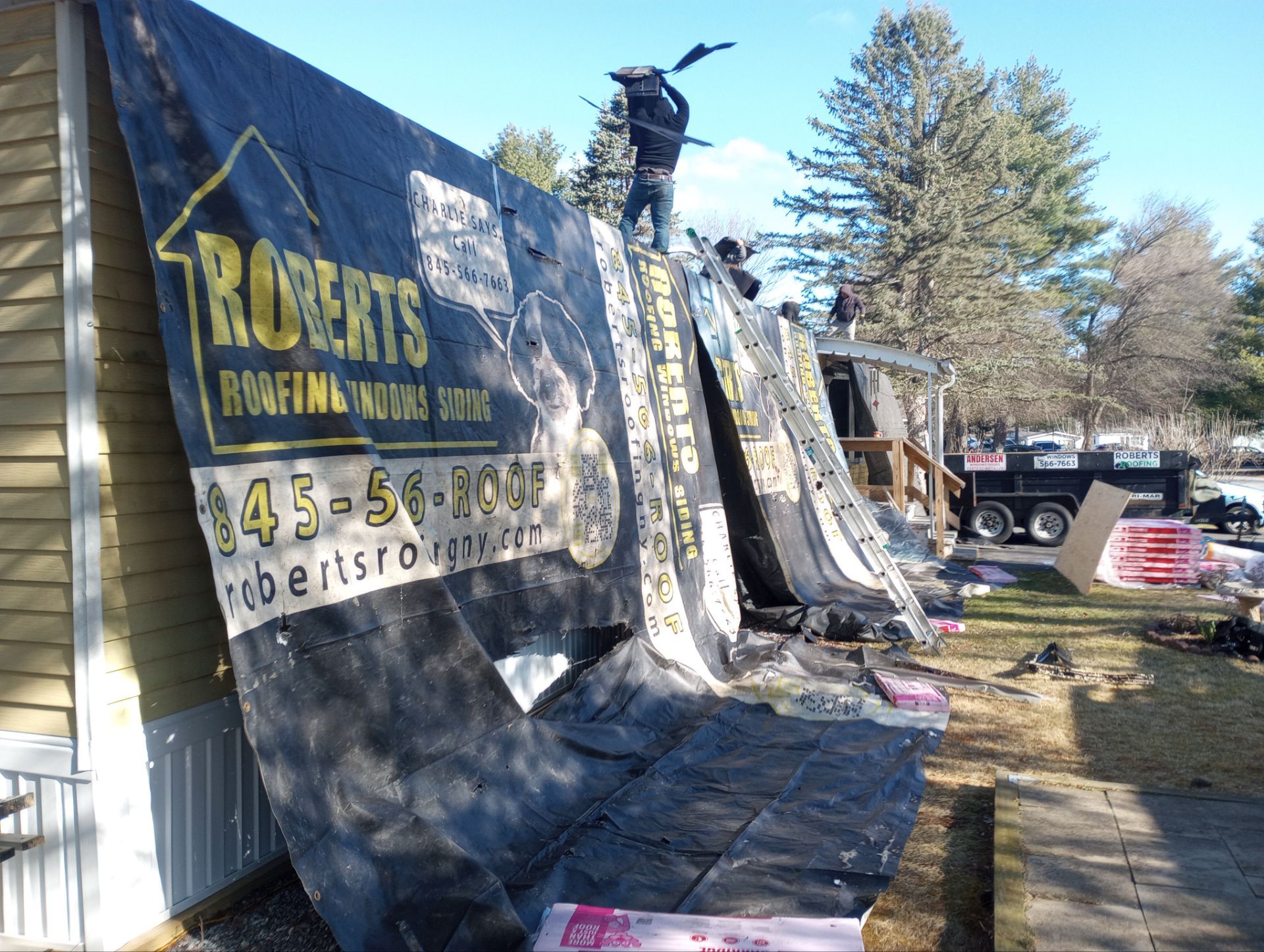 New Roof in Pleasant Valley NY  by roberts roofing