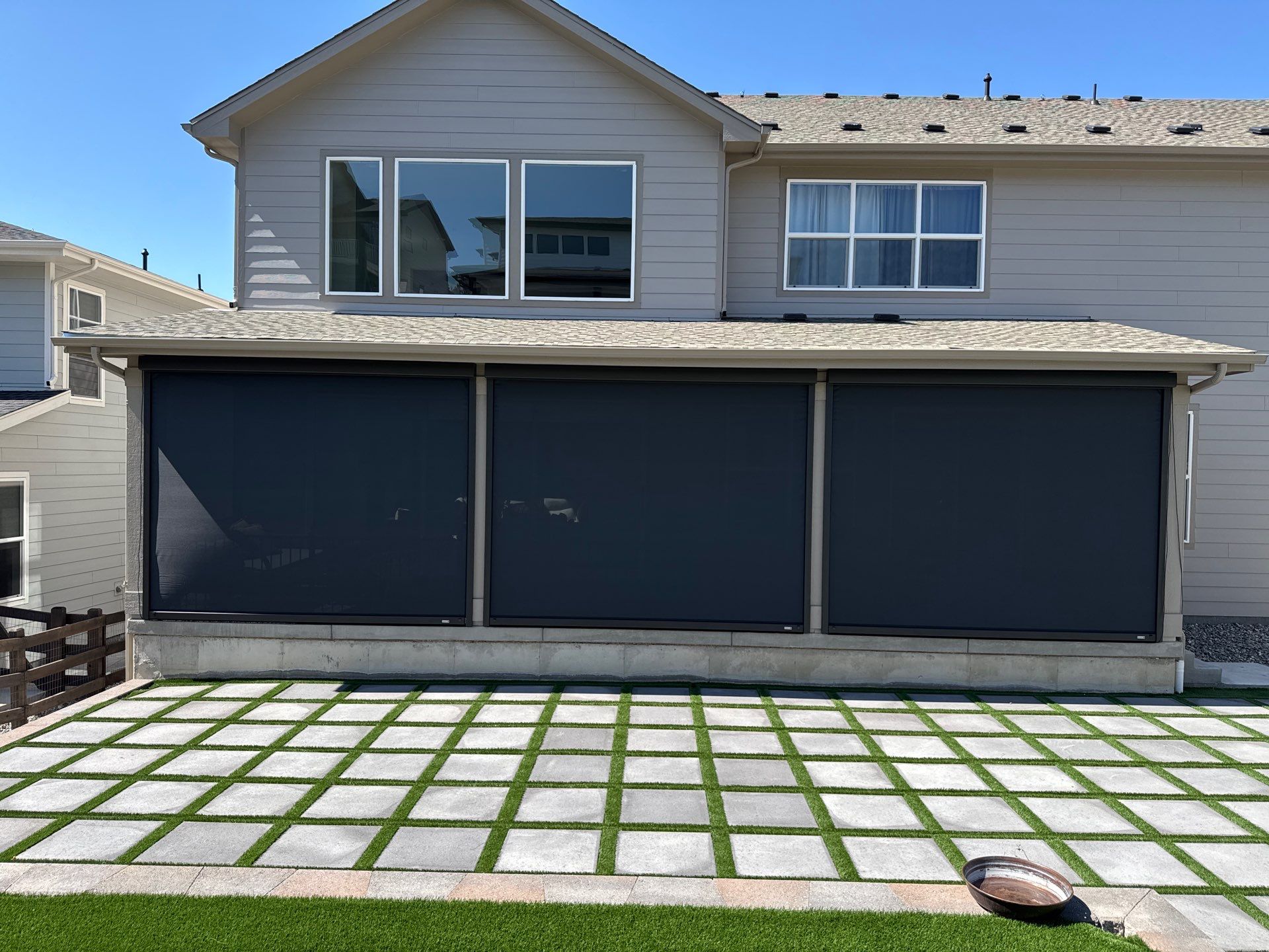 Motorized Screens using Progressive MagnaTrack Screens by Outdoor Solutions Colorado