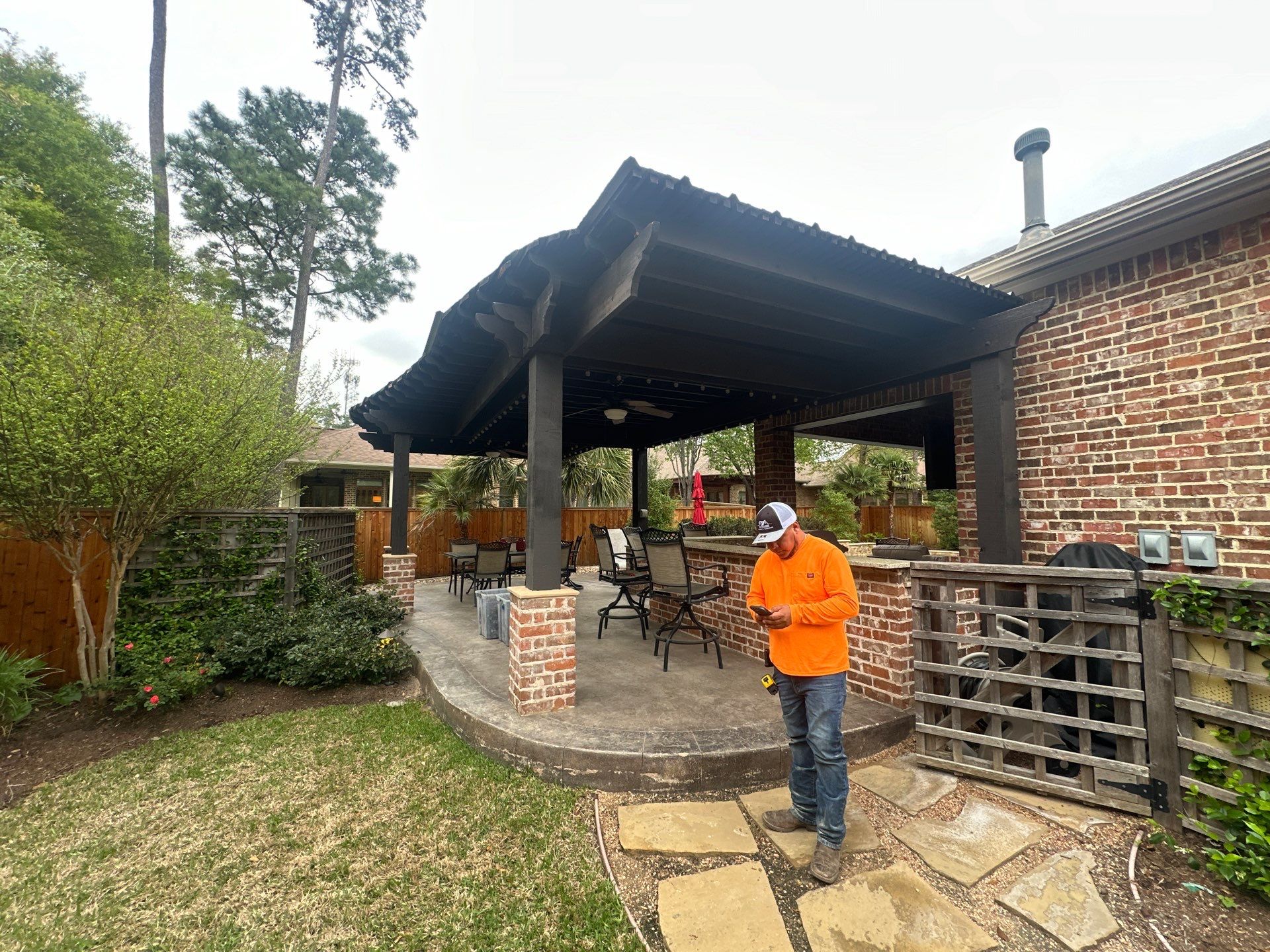 Covered Patio Remodel in The Woodlands by SophAlx LLC