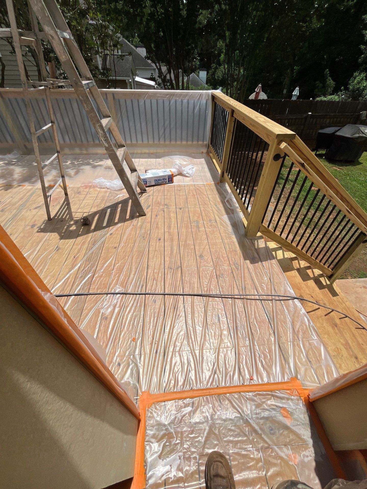 Wood Deck Build and Screen Porch Install in Kennesaw, GA by Nelson Exteriors 