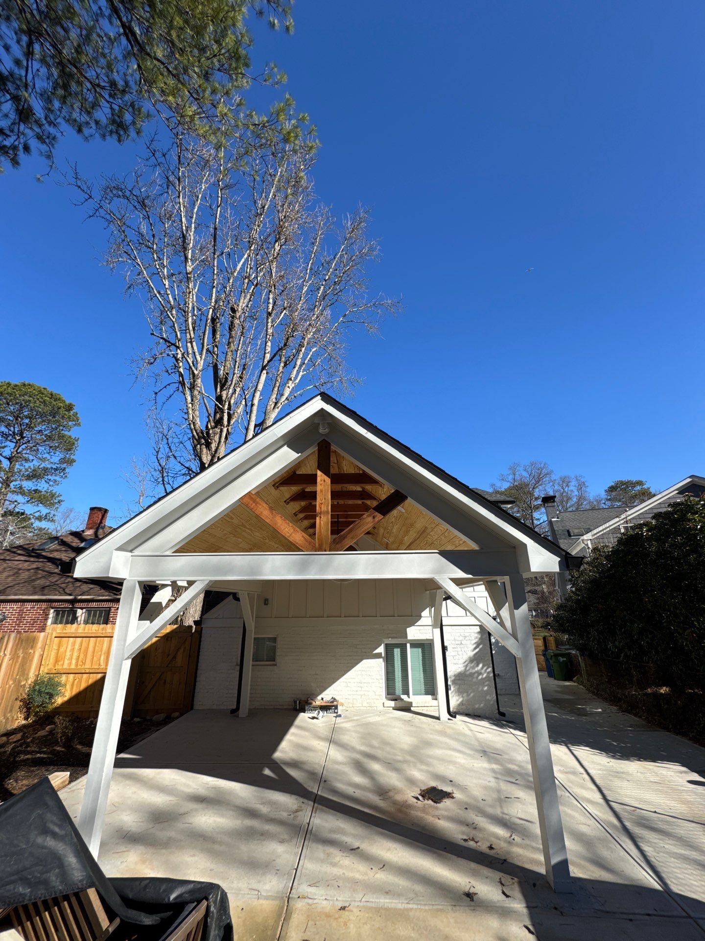 Custom Gable Roof Pavilion and Patio Cover in Atlanta by Swift Home Renovations