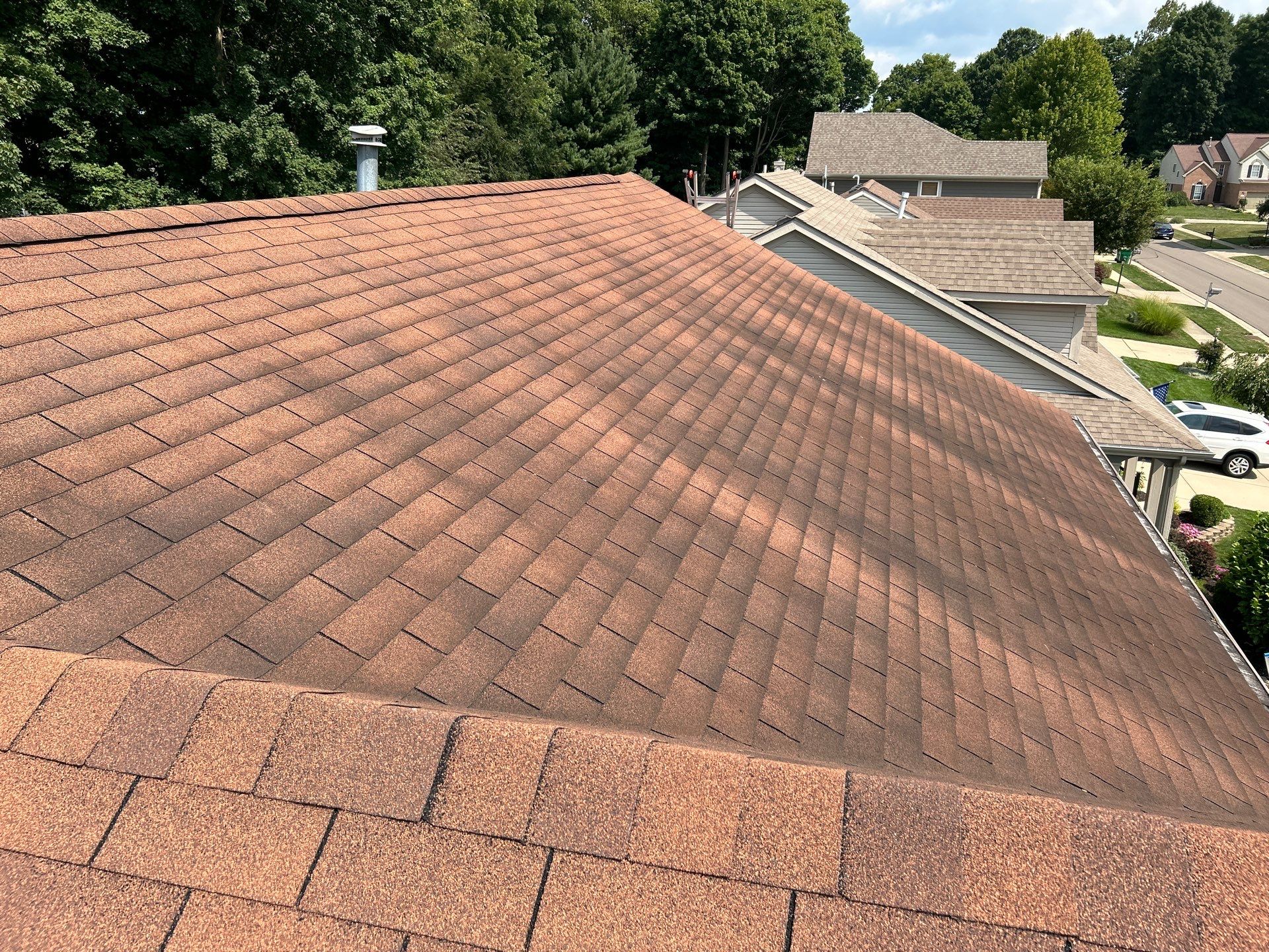 Residential Roofing Installation using Timberline HDZ Shingles - Hickory by RoofX 