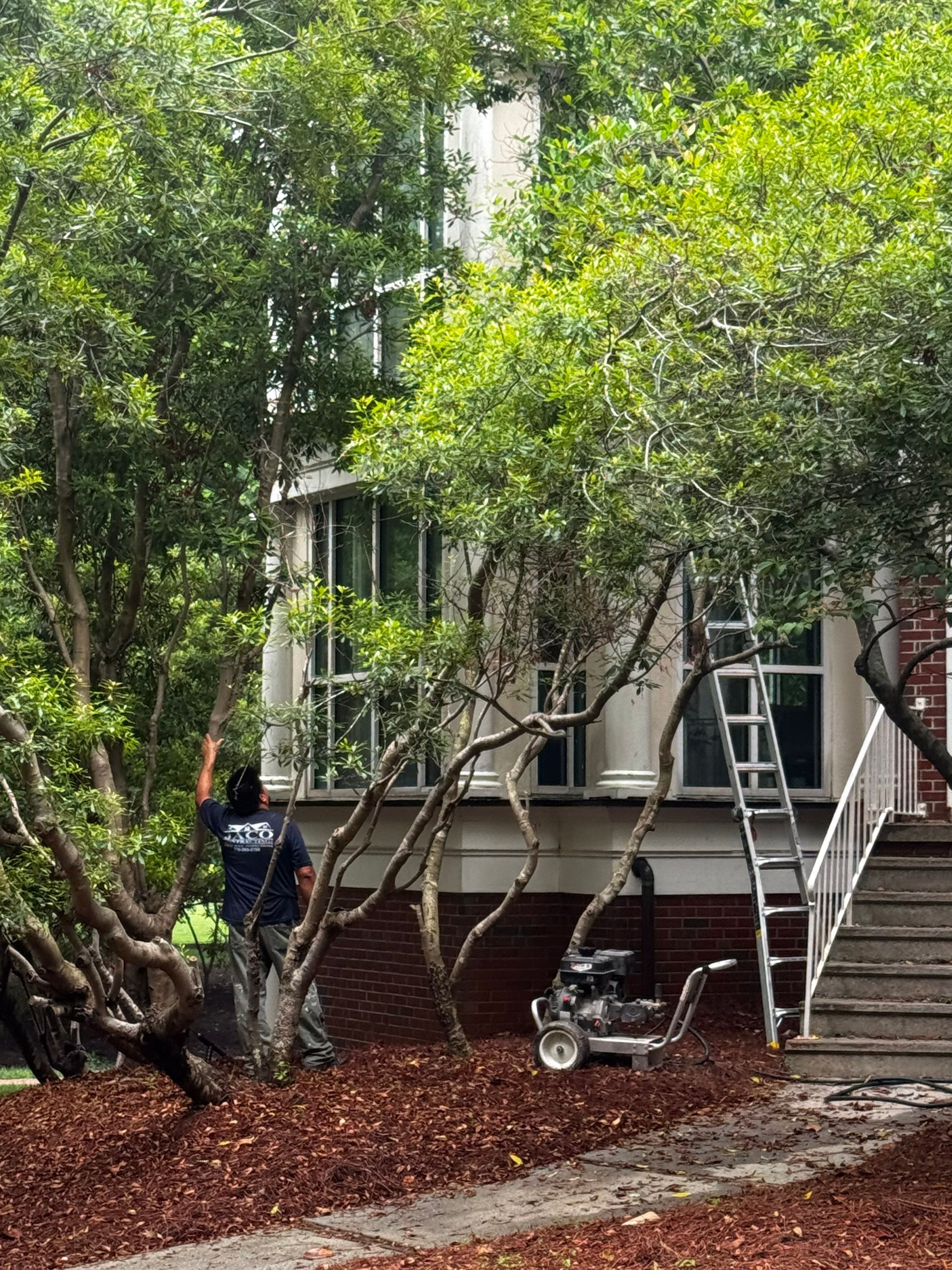 Architectural Column Restoration and Exterior Painting in Oxford by PGP Surface Solutions, LLC