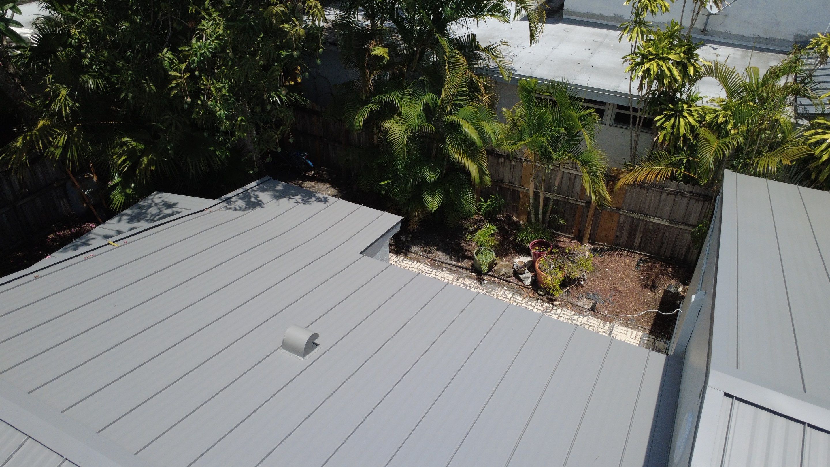 Residential Roofing Installation using 1" Nail strip metal roof by BLUES BROTHERS ROOFING