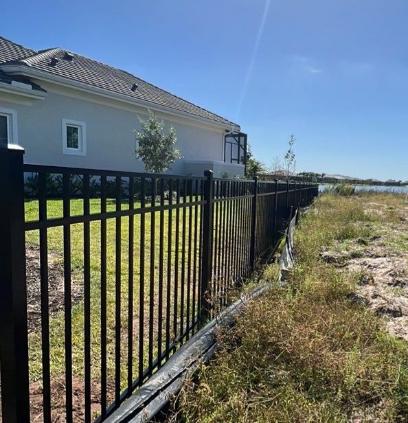 Aluminum Fence Installation using Black 3 Rail Aluminum Fence by Asap fence and gates, LLC