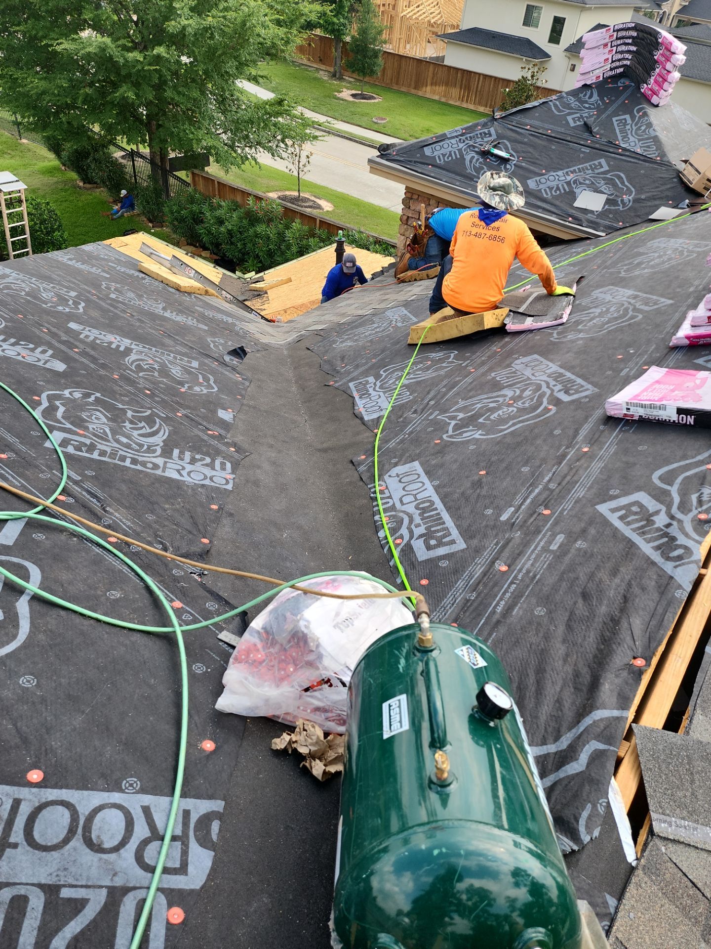 Residential Roofing Installation using Owen's Corning Duration (Lifetime) Shingles by Roof Repair Company