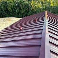 24ga 1.5" Mechanical Seam Burgandy  by Total Roofing System The Metal Roof Experts