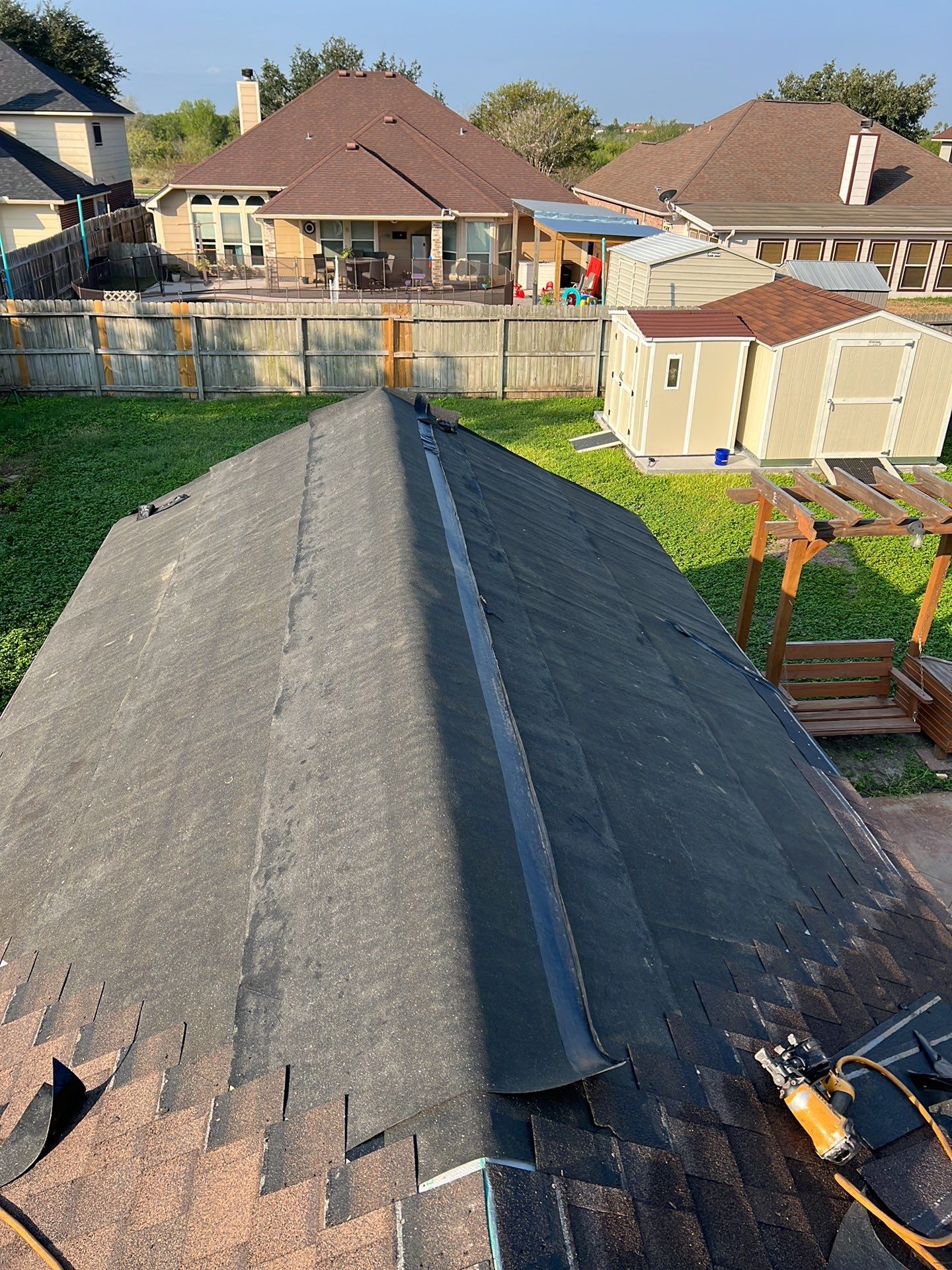 Back Yard Shade by Bayfront Roofing and Construction